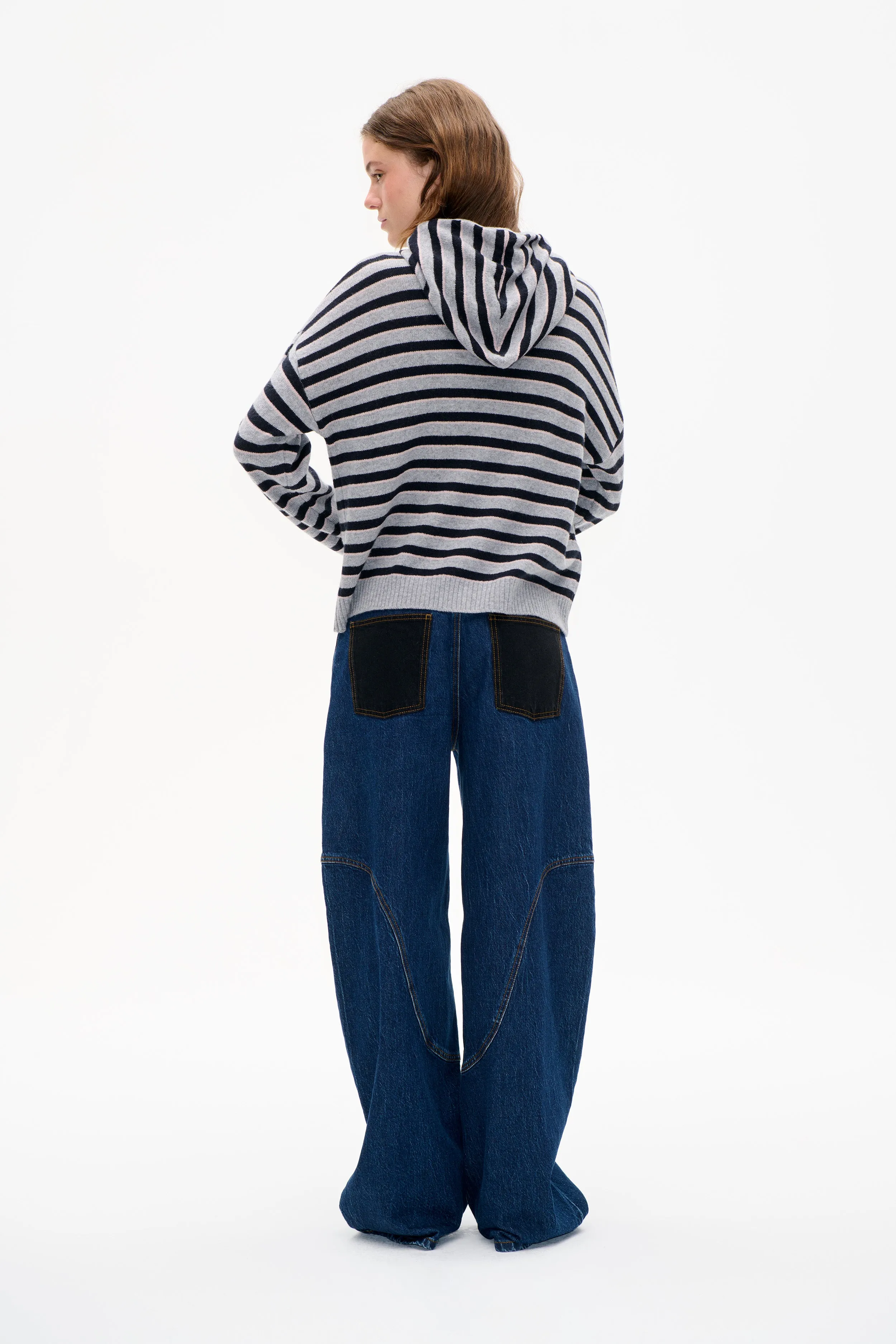 CALLEY CARDIGAN | Grey Black Stripe sold by Baum und Pferdgarten product image thumbnail 2