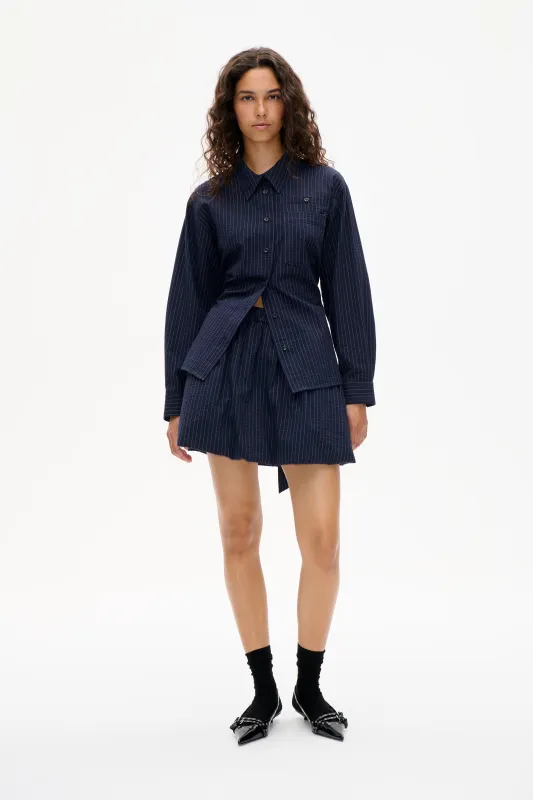 MATINA SHIRT | Navy Blue Pinstripe made by Baum und Pferdgarten