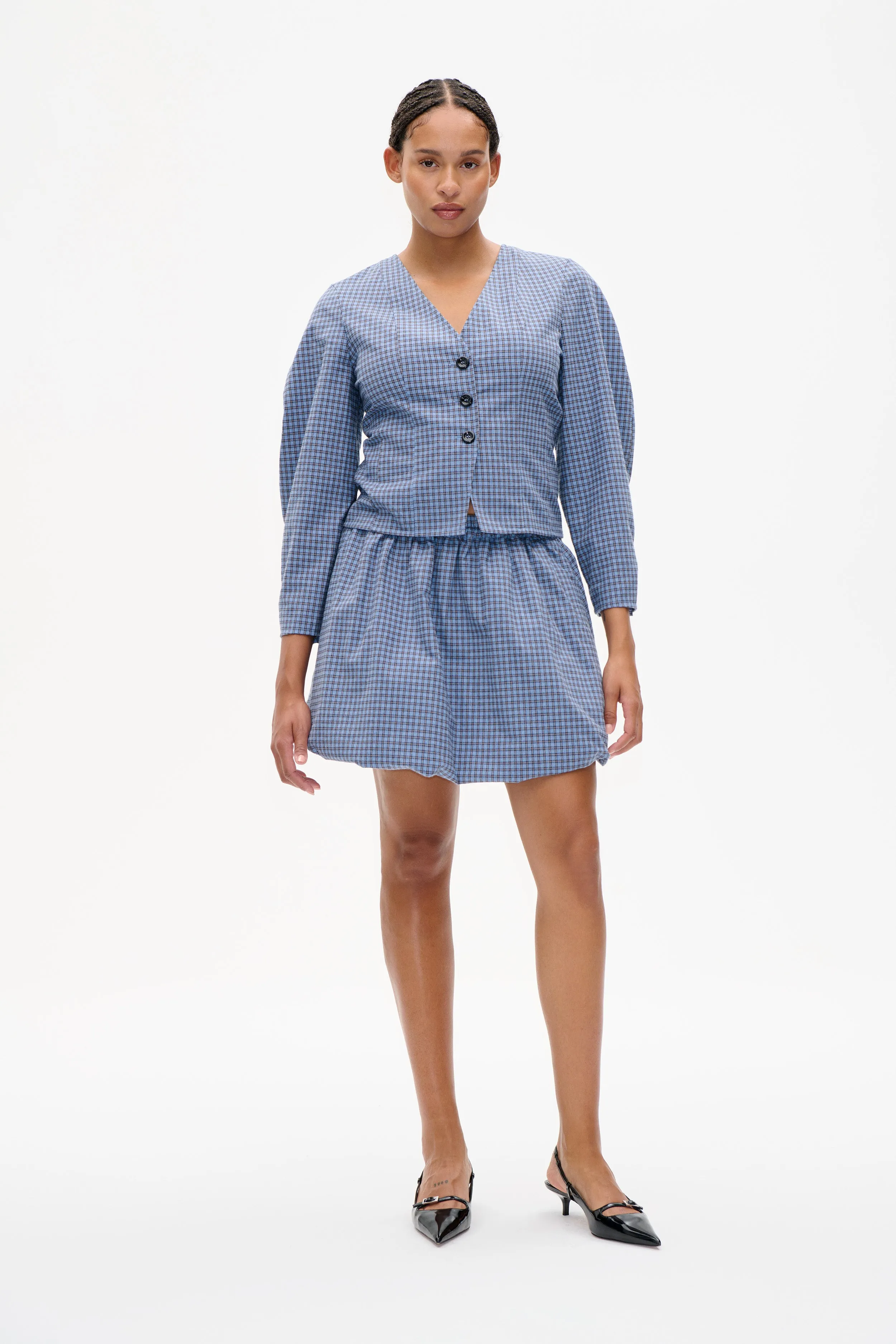MILLEA SHIRT | Blue Flannel Check sold by Baum und Pferdgarten