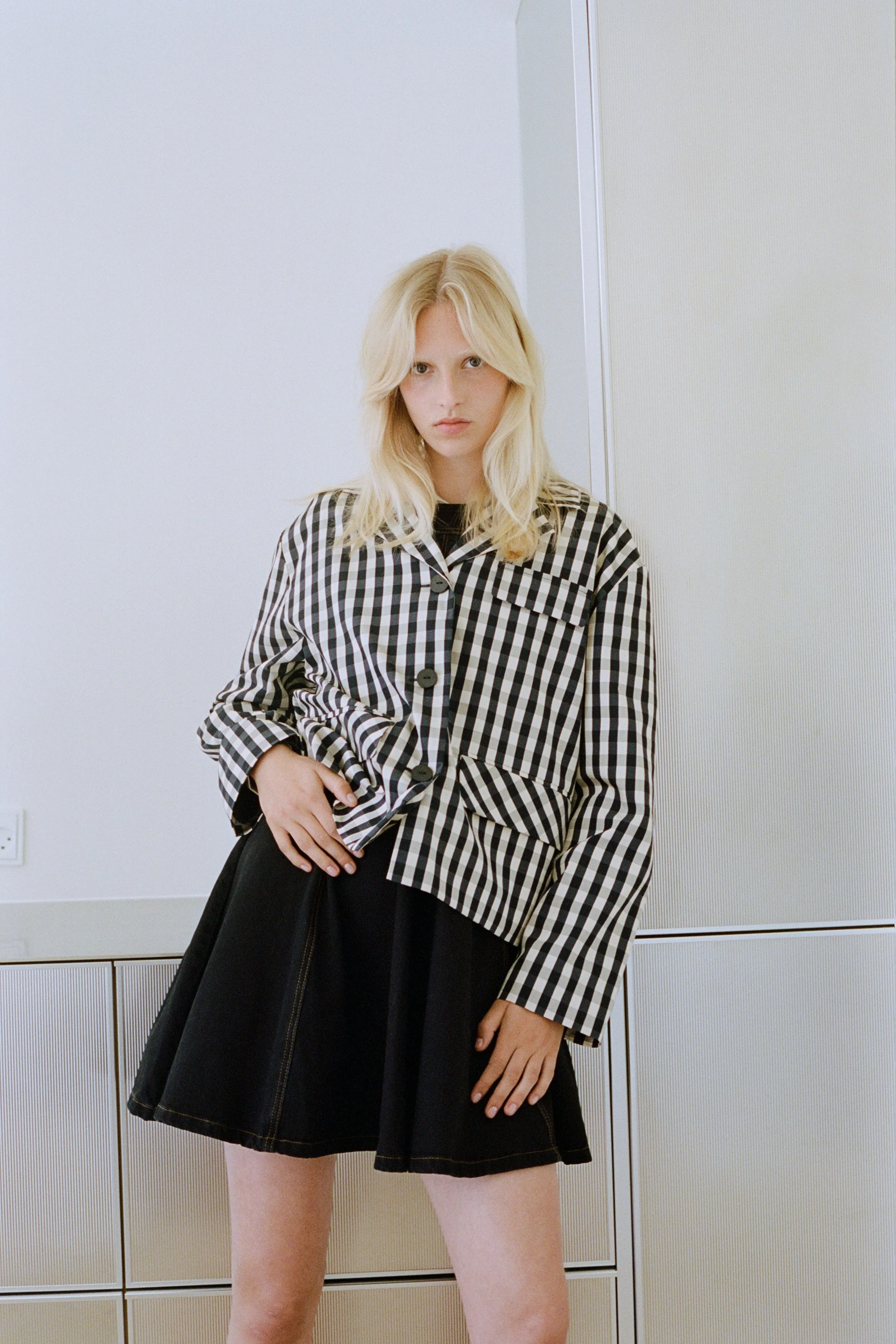 BANI JACKET | Navy Creme Check sold by Baum und Pferdgarten product image thumbnail 4