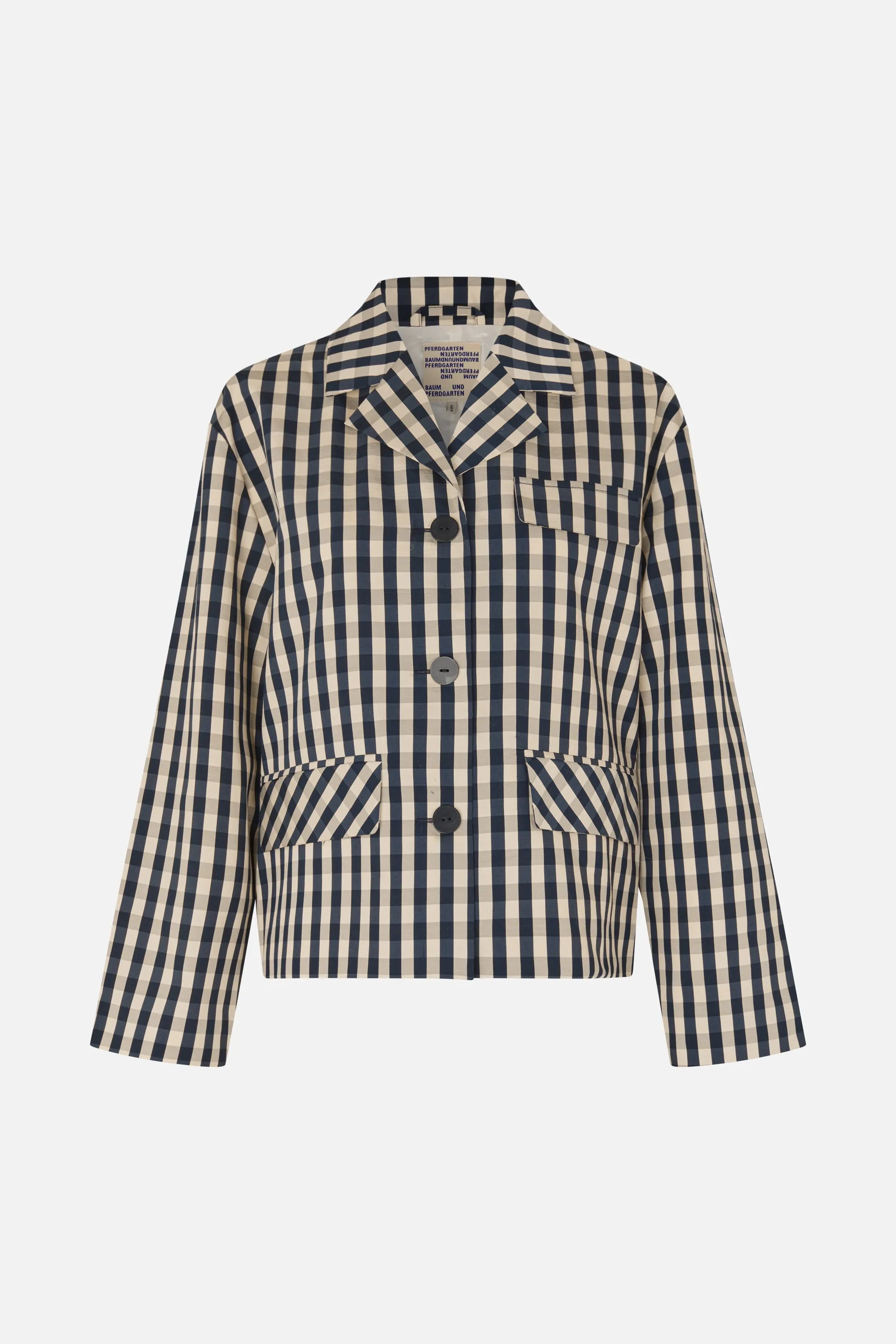 BANI JACKET | Navy Creme Check sold by Baum und Pferdgarten product image thumbnail 5