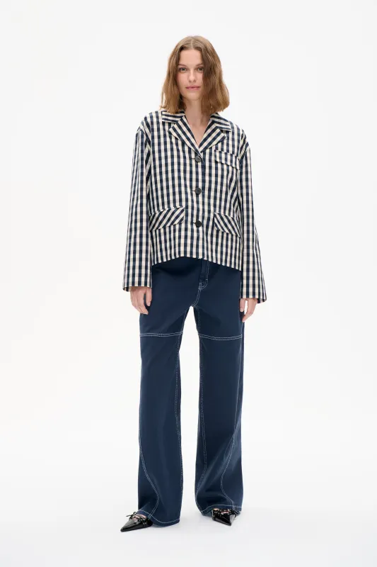 BANI JACKET | Navy Creme Check made by Baum und Pferdgarten