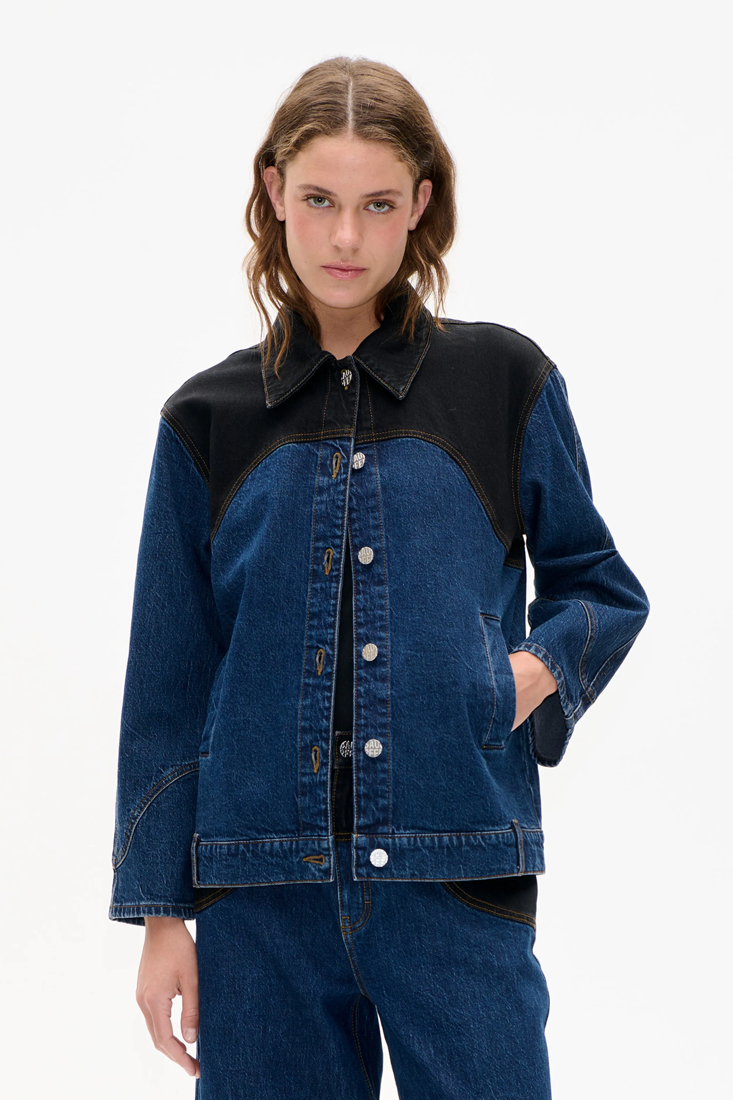 BAYSON JACKET | Blue Black Mix sold by Baum und Pferdgarten product image thumbnail 3
