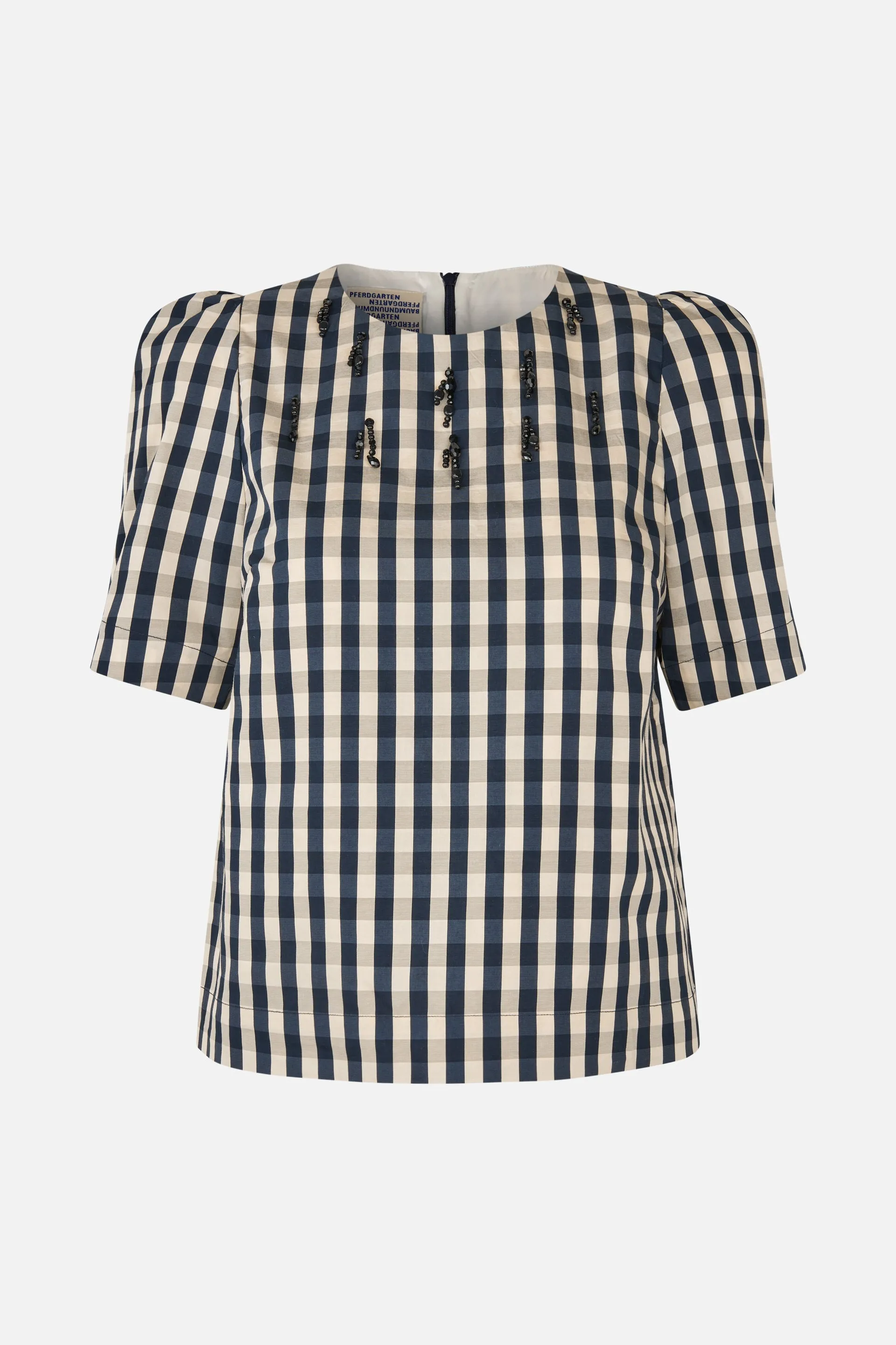 MINU BLOUSE | Navy Creme Check sold by Baum und Pferdgarten product image thumbnail 4