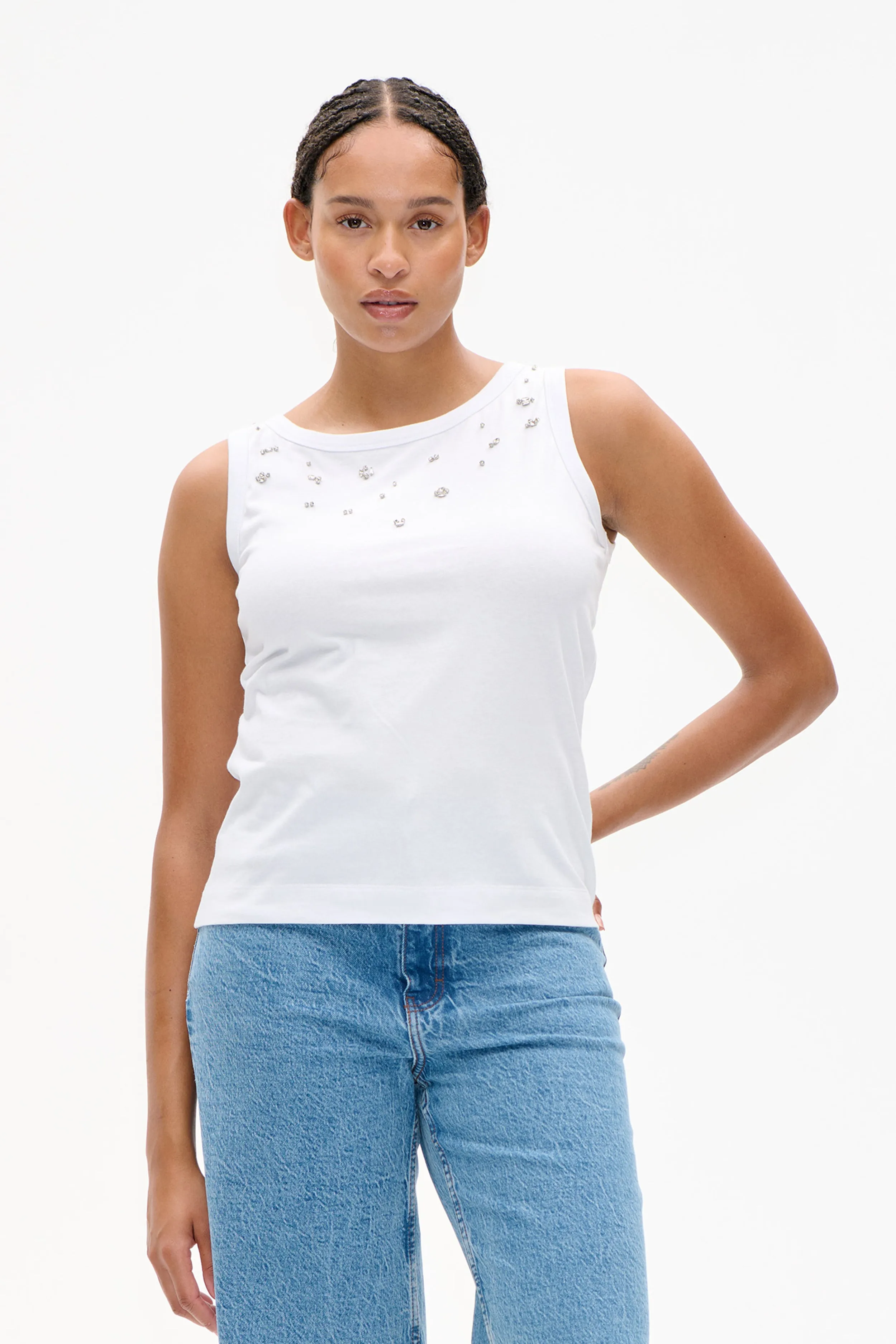 JOLINE TOP | White Rhinestones sold by Baum und Pferdgarten product image thumbnail 3