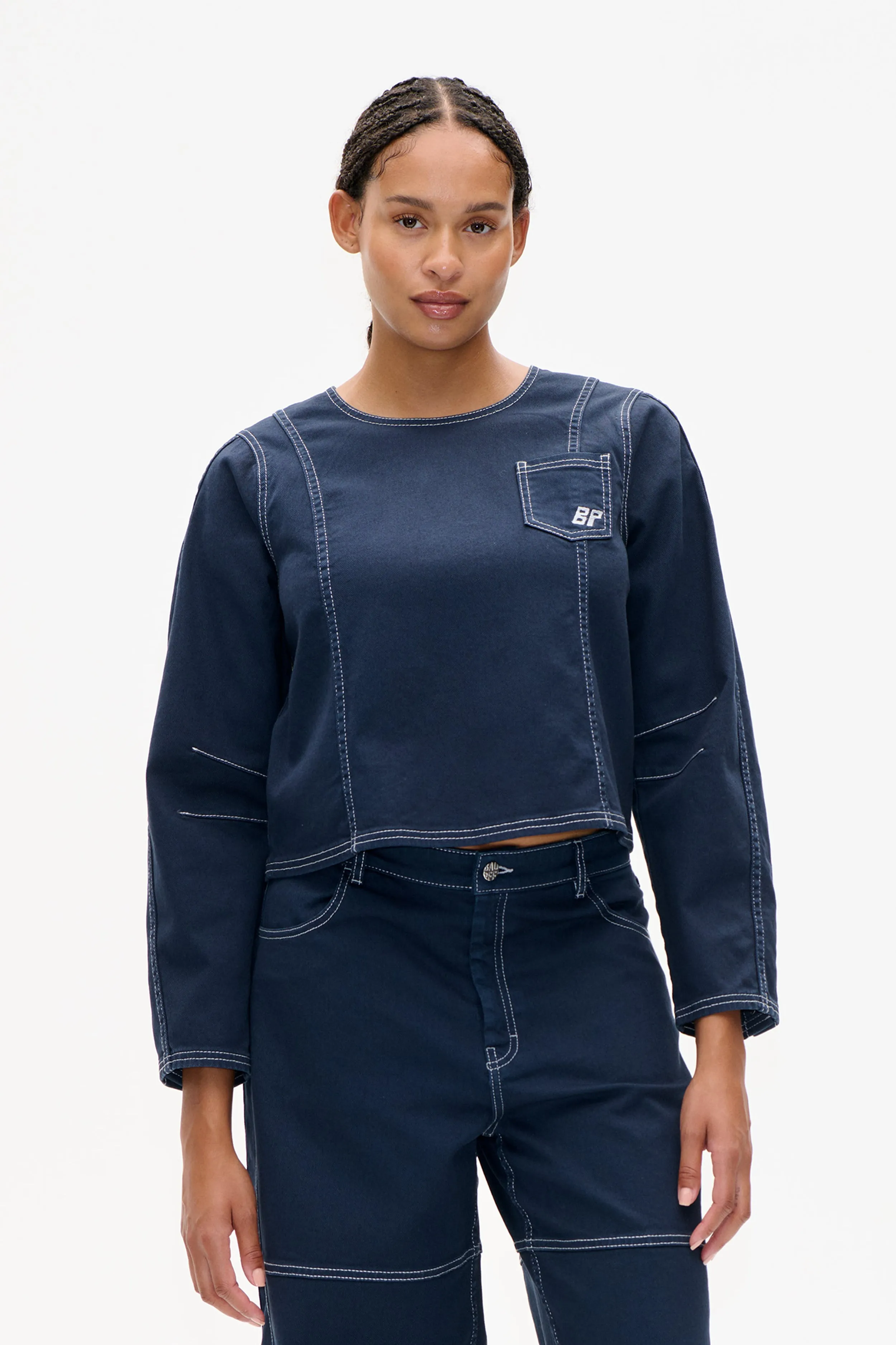 MADEL BLOUSE | Total Eclipse Blue sold by Baum und Pferdgarten product image thumbnail 3