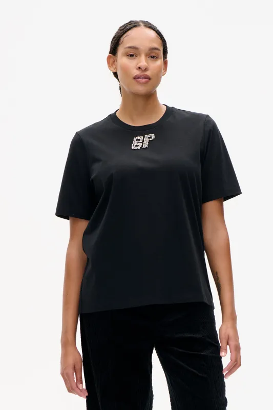 JAWO T-SHIRT | Black Rhinestones sold by Baum und Pferdgarten