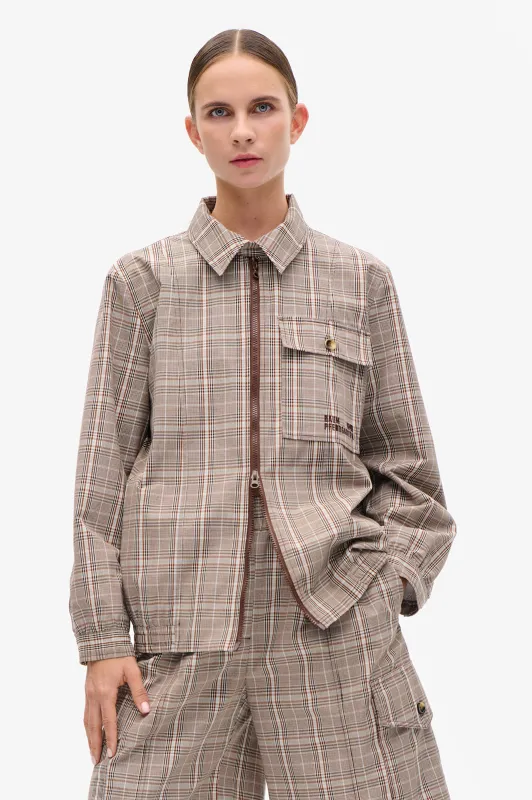 BELINE JACKET | Brown Mini Check made by Baum und Pferdgarten