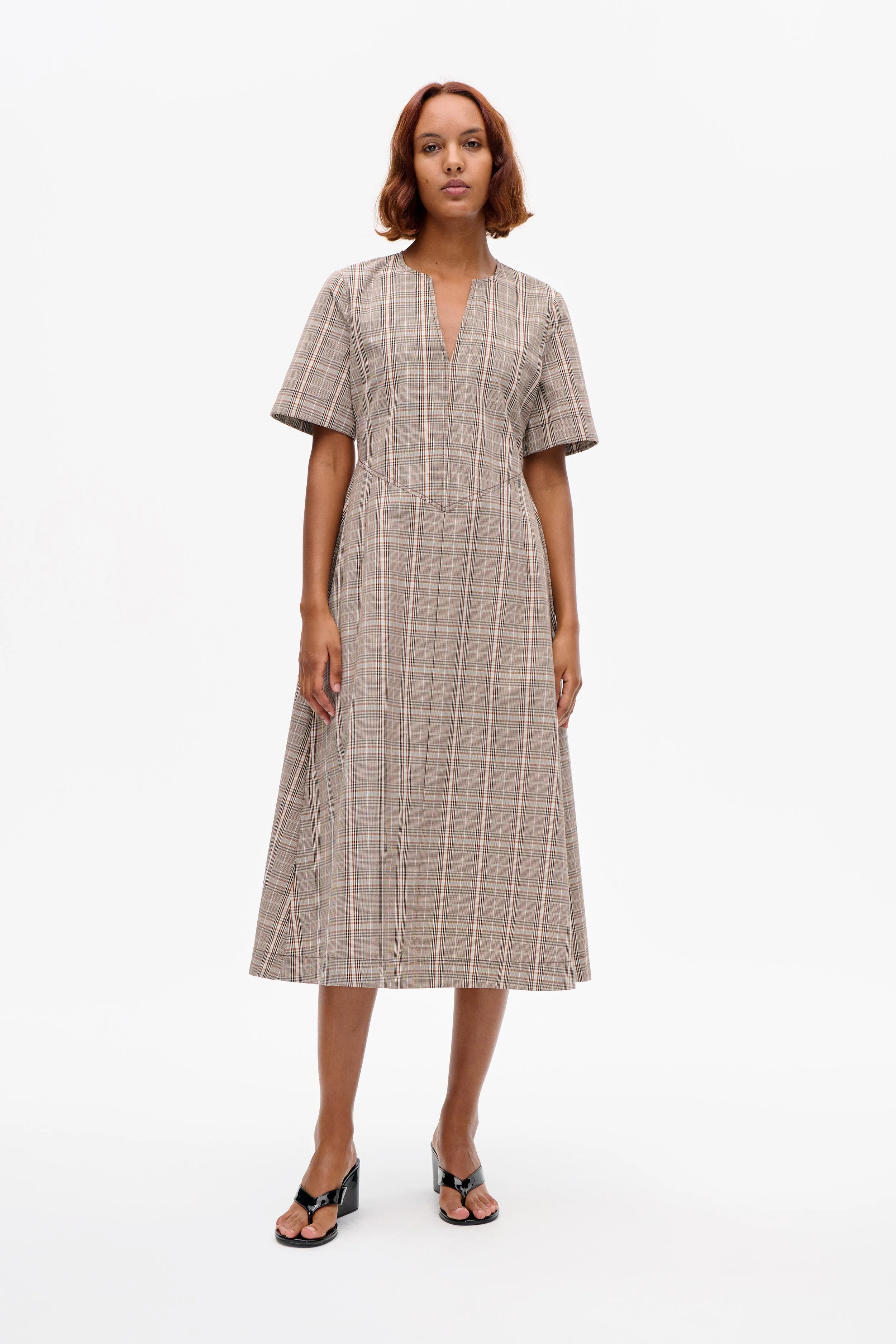 AVIA DRESS | Brown Mini Check sold by Baum und Pferdgarten