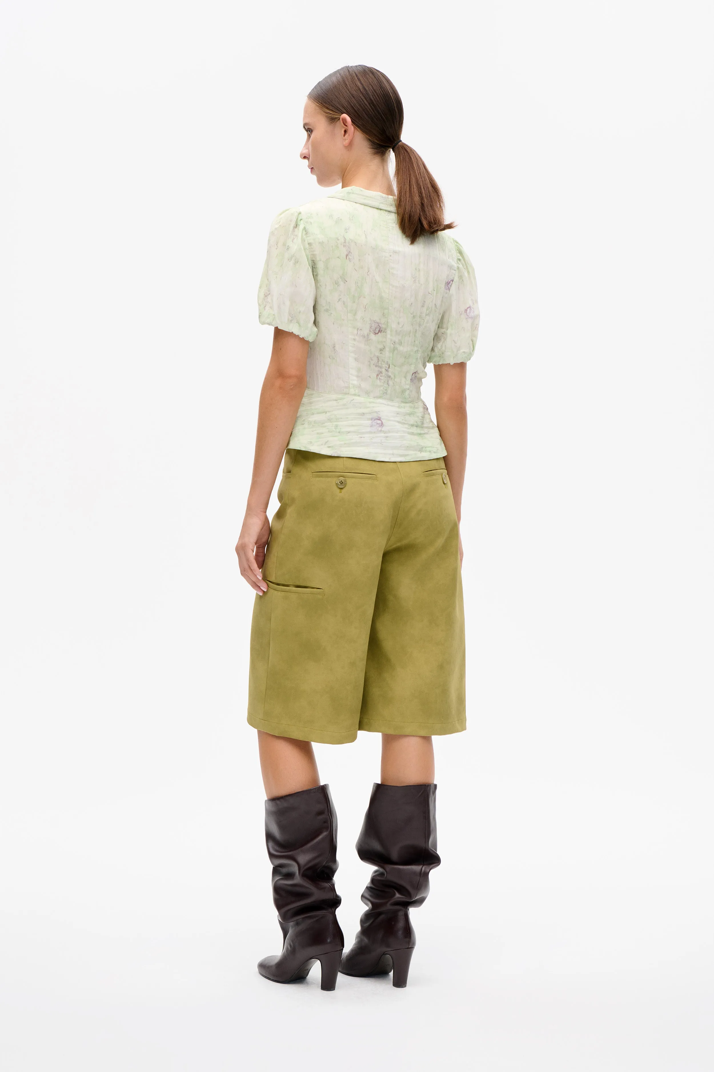 MACAIA BLOUSE | Distorted Green Flower sold by Baum und Pferdgarten product image thumbnail 3