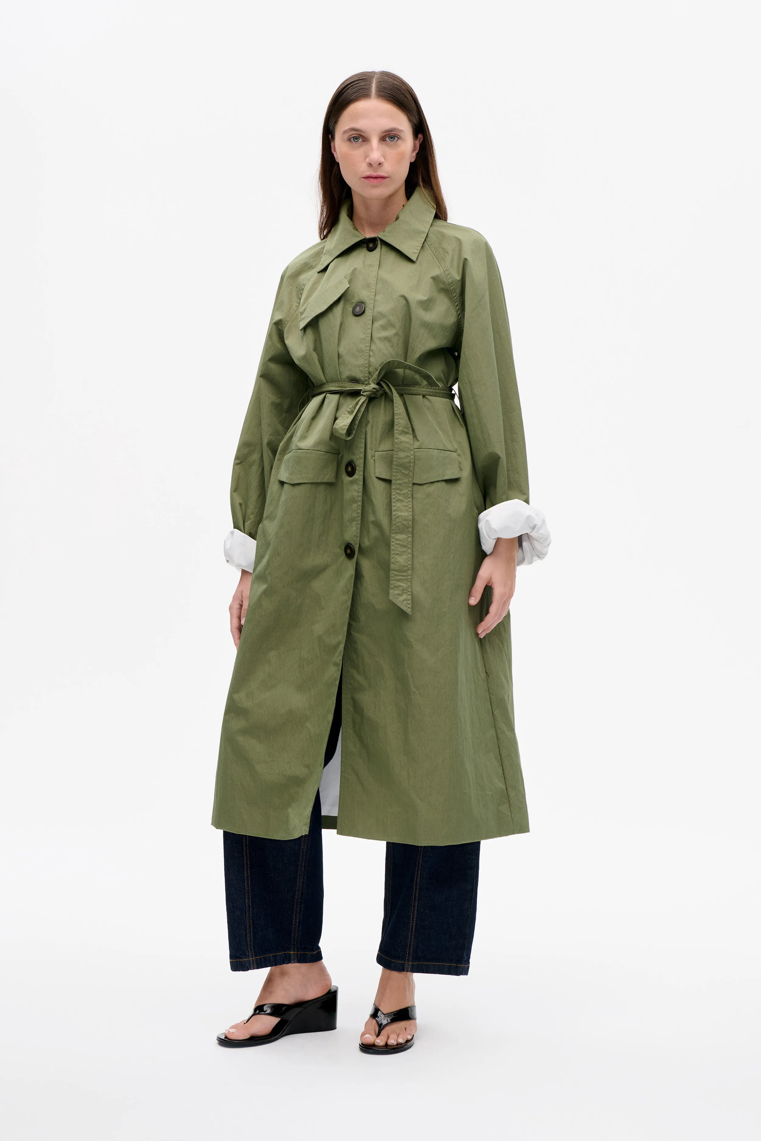DORTEA COAT | Four Leaf Clover Green sold by Baum und Pferdgarten