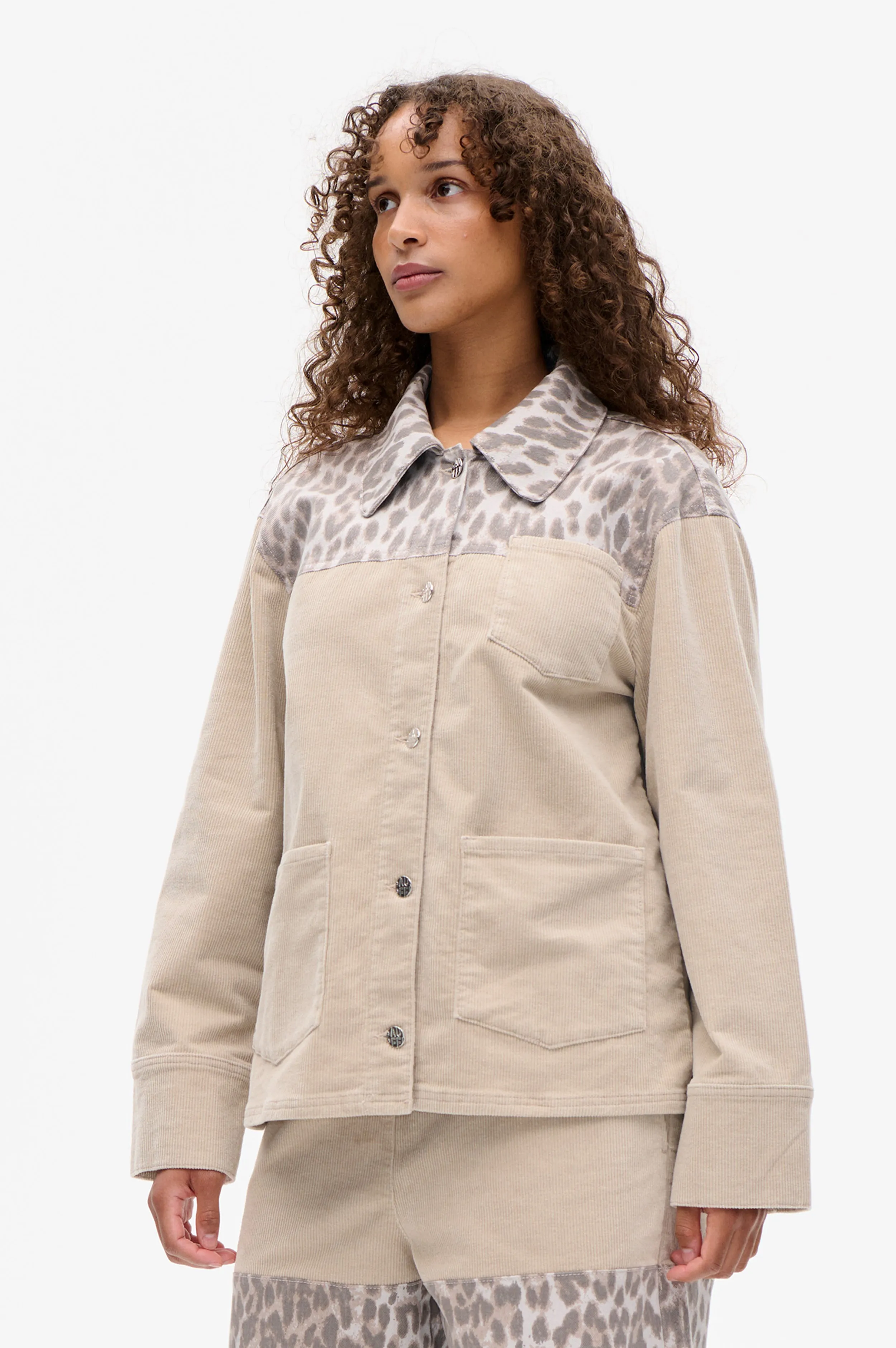 BERINA JACKET | Leopard Corduroy Mix sold by Baum und Pferdgarten