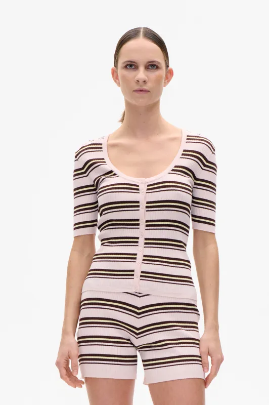 CALYN CARDIGAN | Pastel Pink Stripe made by Baum und Pferdgarten