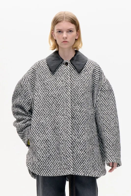 BERFE JACKET | Black White Herringbone made by Baum und Pferdgarten