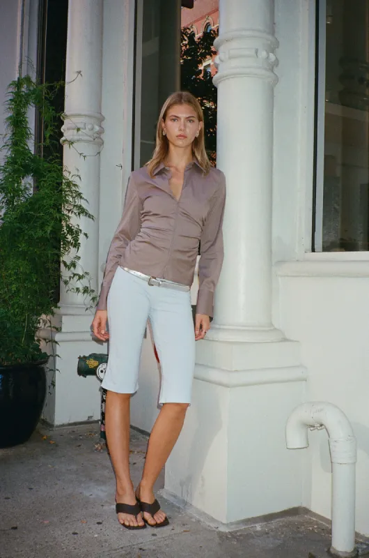 ZIP LONG SLEEVE SHIRT sold by Mode Mischief