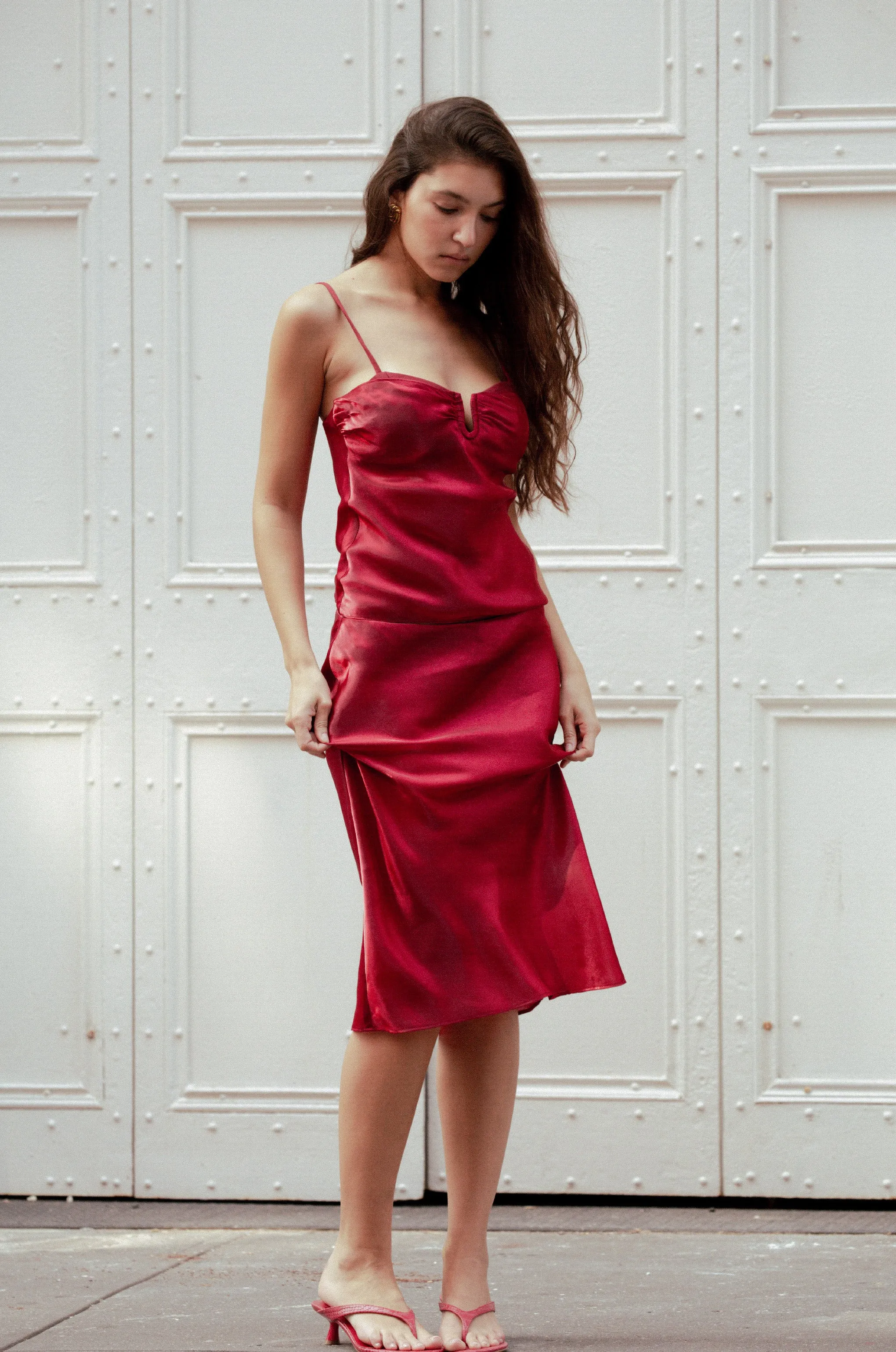 BIAS BRIEF MIDI SKIRT sold by Mode Mischief