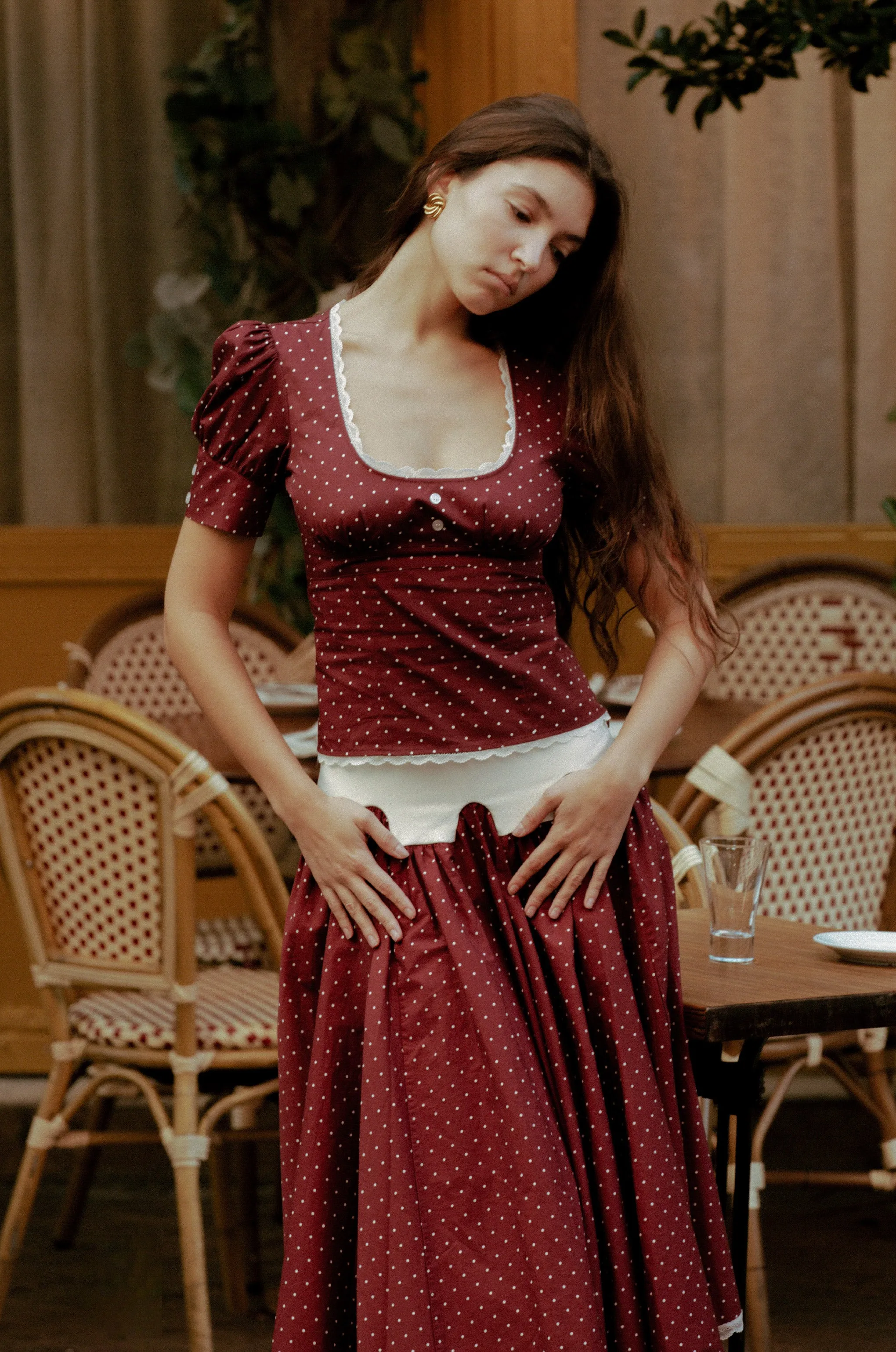 MINETTE SCOOP BLOUSE sold by Mode Mischief