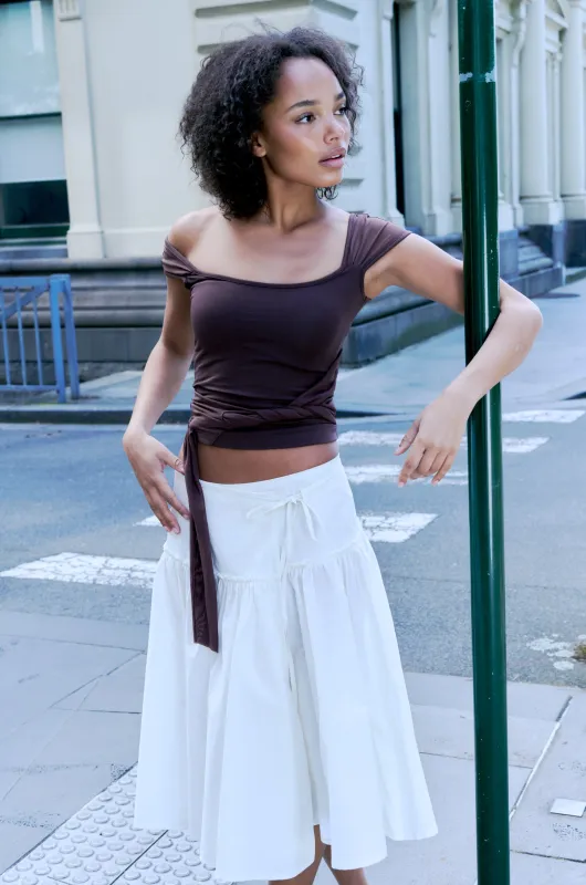 FIFI WRAP TEE sold by Mode Mischief