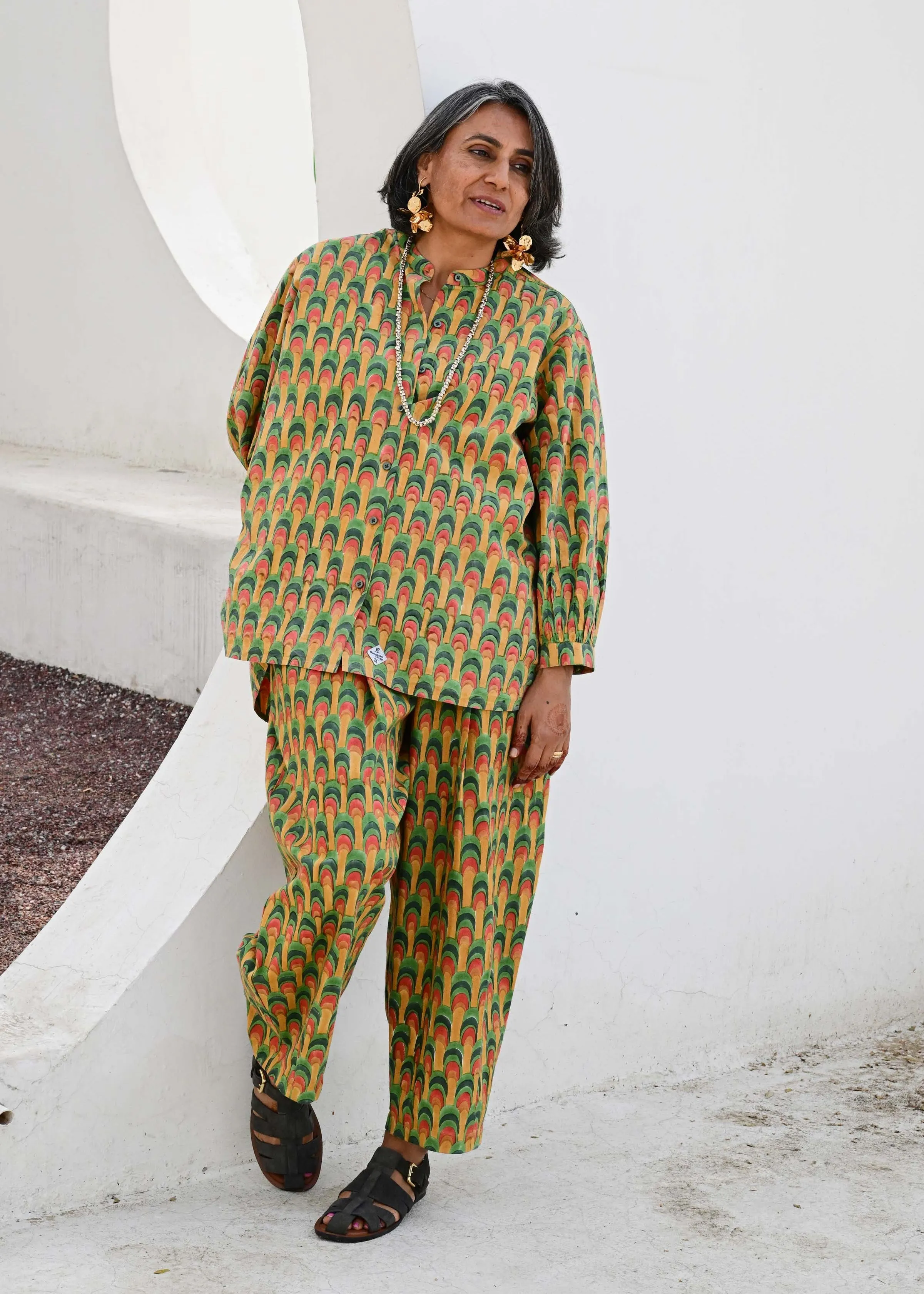 Rita Blouse in 'Peacock Fan' sold by Humphries & Begg product image thumbnail 2