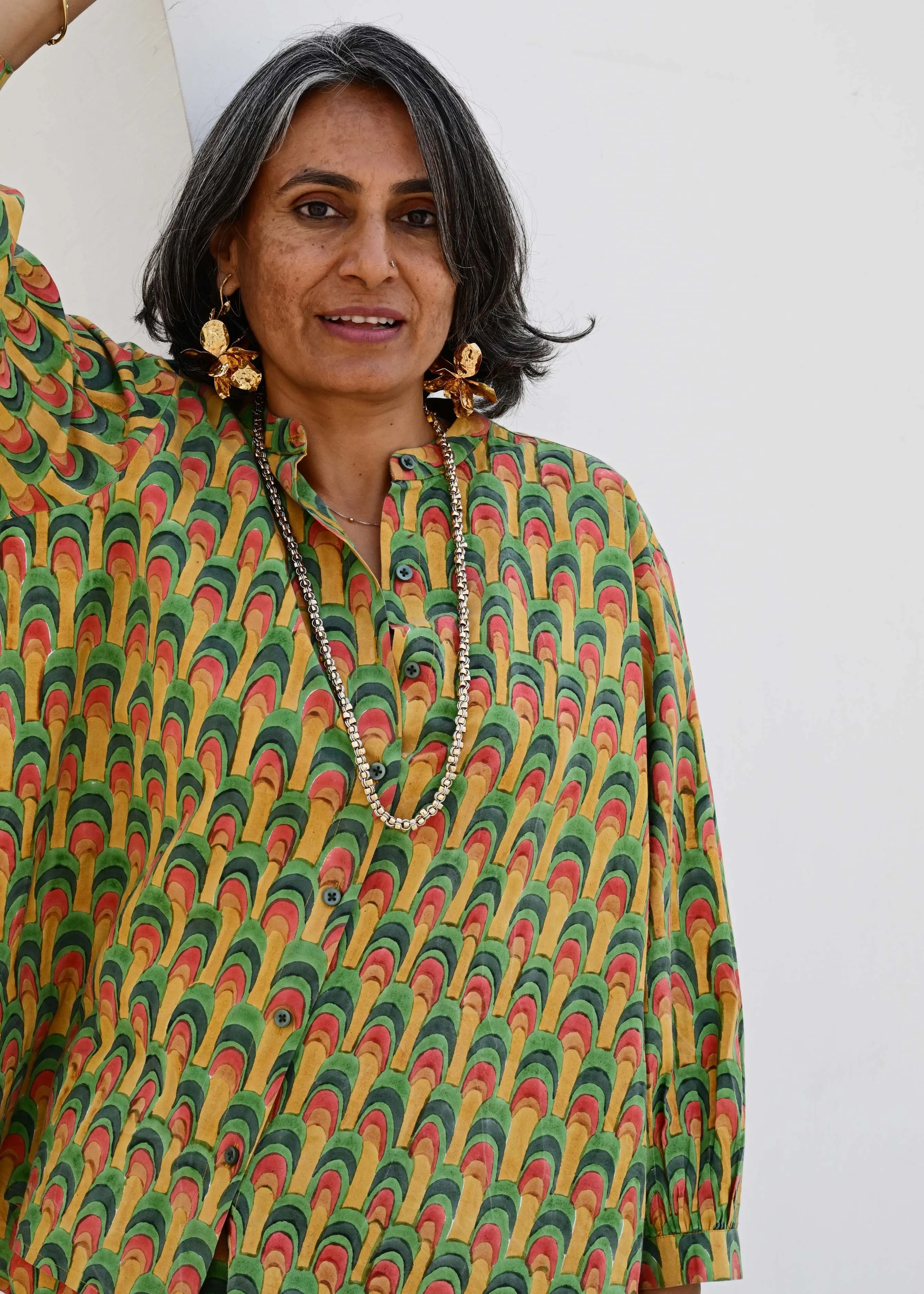 Rita Blouse in 'Peacock Fan' sold by Humphries & Begg product image thumbnail 5