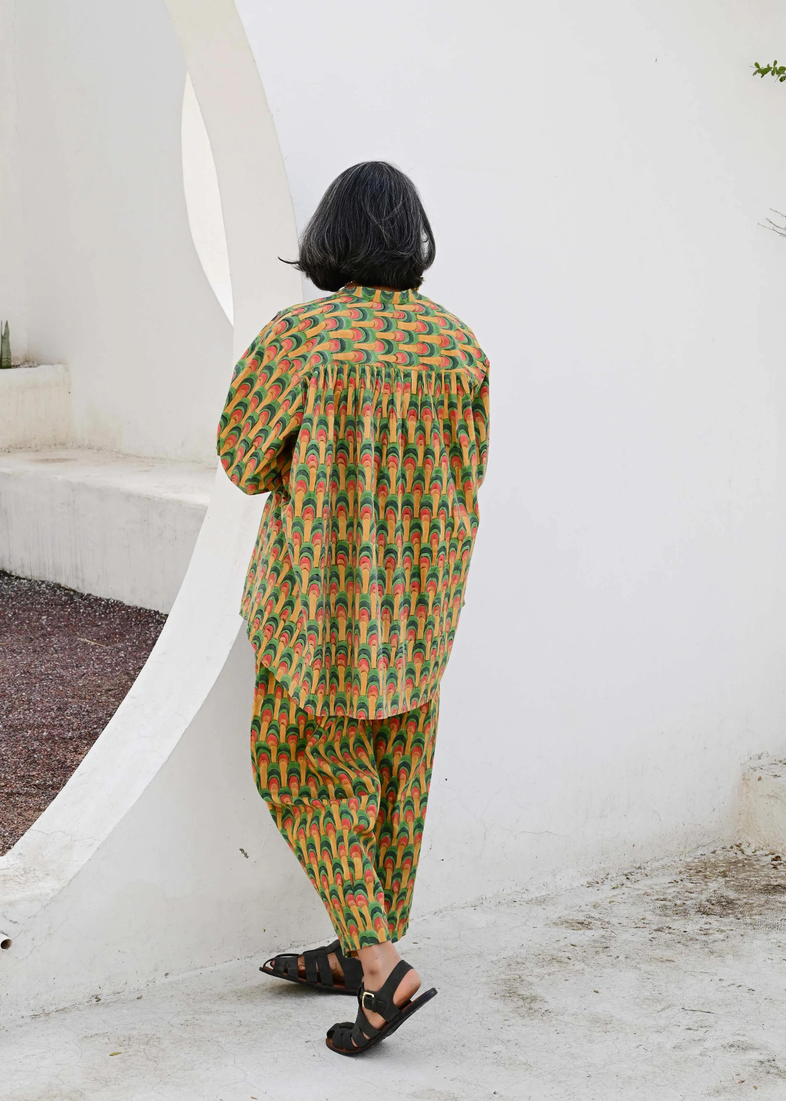 Rita Blouse in 'Peacock Fan' sold by Humphries & Begg product image thumbnail 3