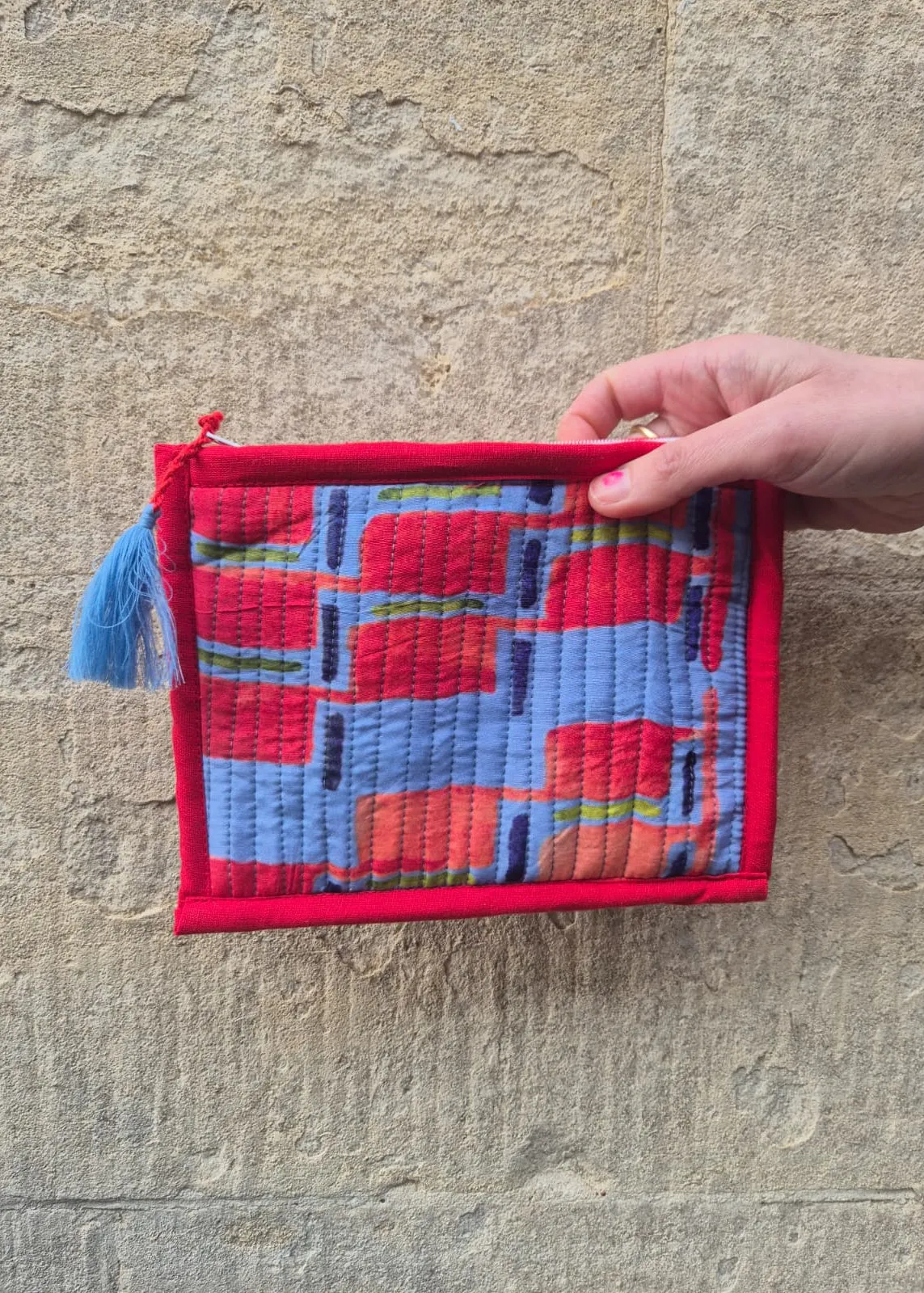 Quilted Pouch 'Up and Down' sold by Humphries & Begg