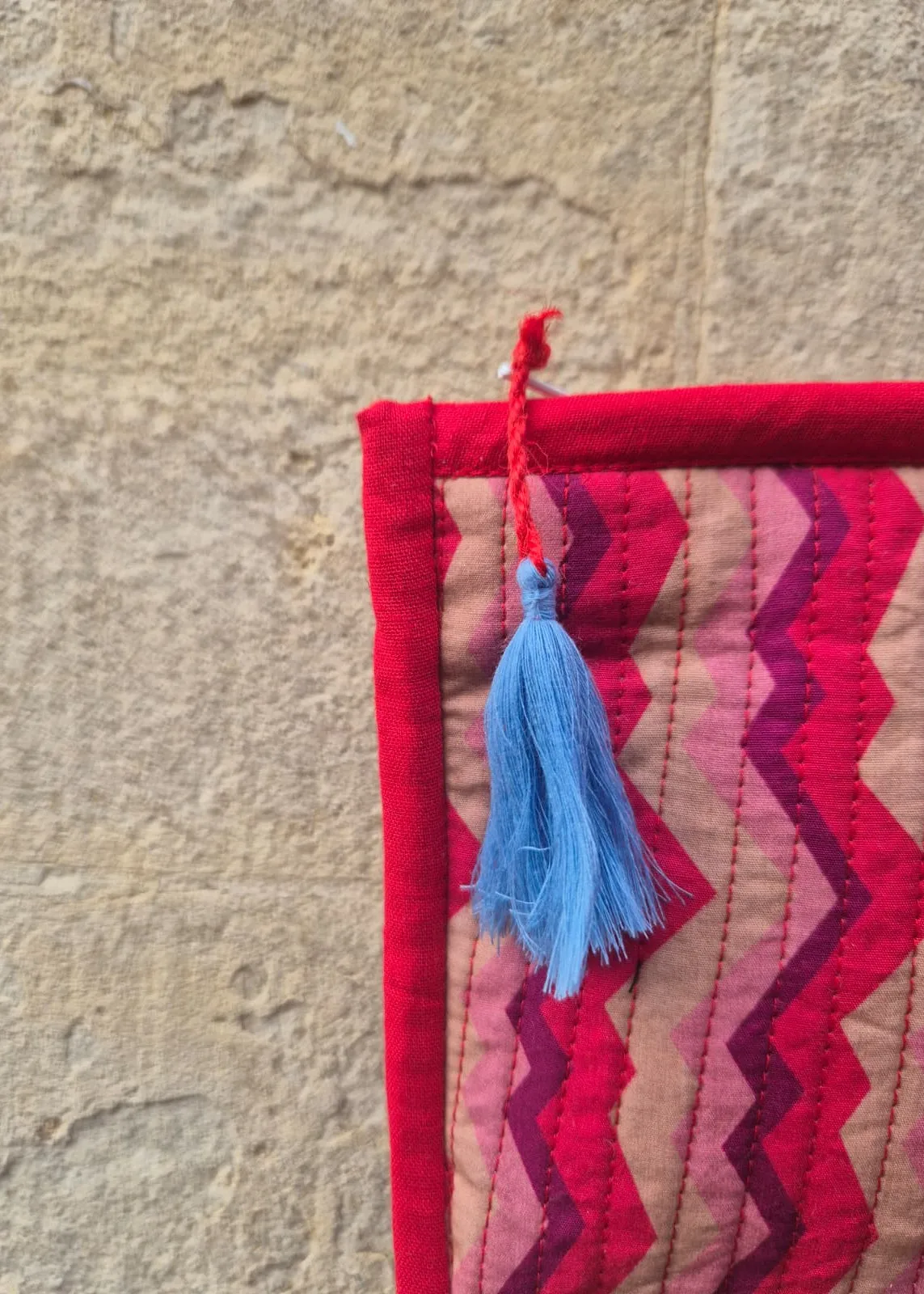 Quilted Pouch 'Pink Spark' sold by Humphries & Begg product image thumbnail 2