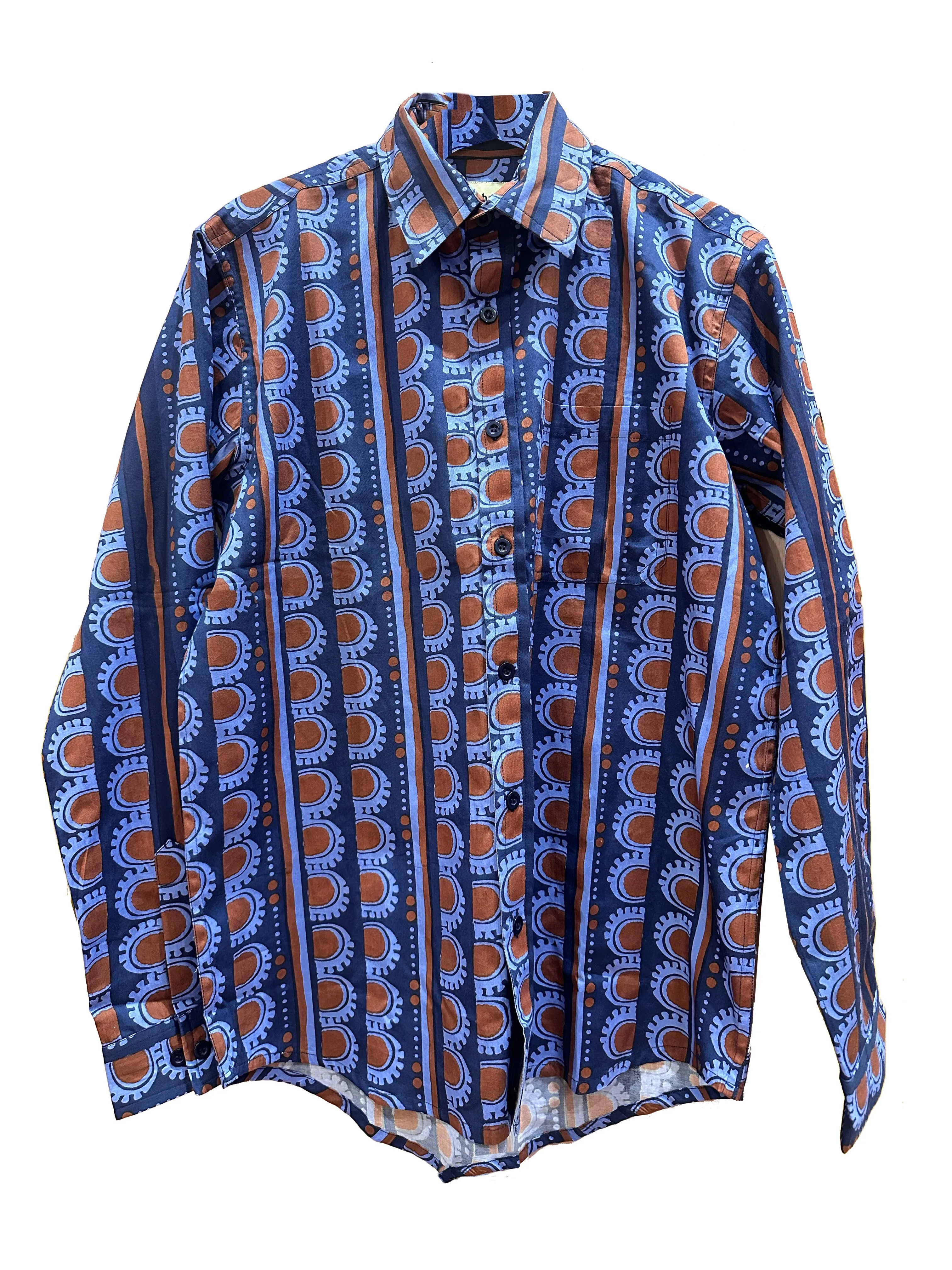 Robbie Shirt in 'Burgundy Bead' sold by Humphries & Begg
