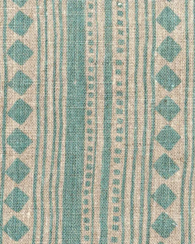Fabric - Linen - Cabaret Stripe in Aquamarine £38 p/m made by Humphries & Begg