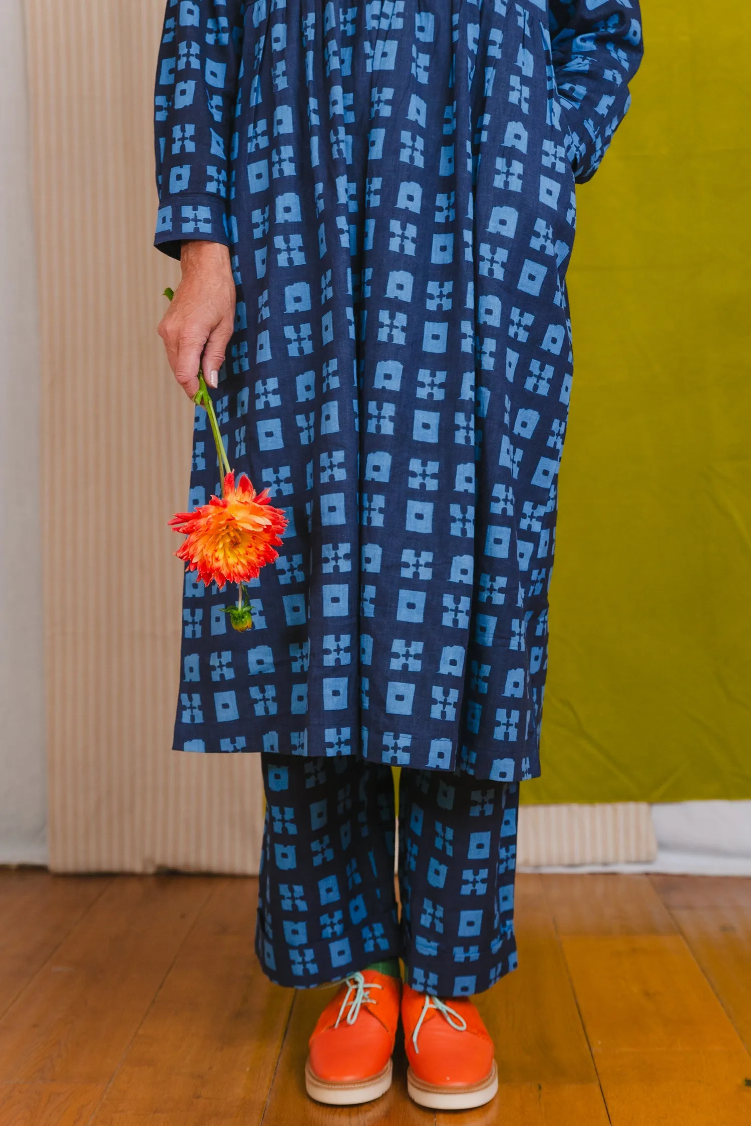 Jessie Dress in 'Indigo Chess Set' sold by Humphries & Begg product image thumbnail 4