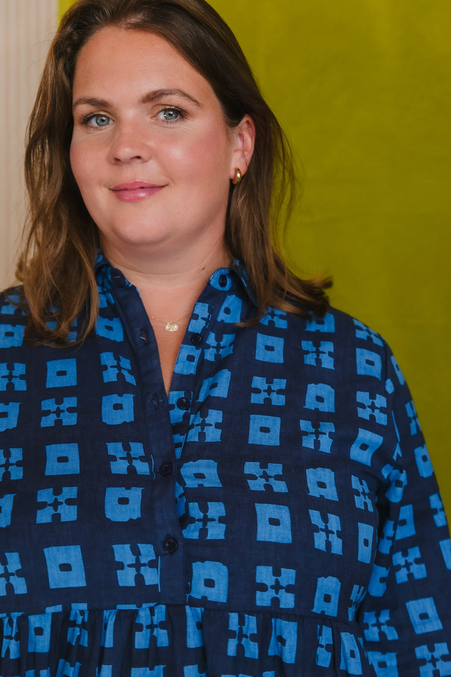 Jessie Dress in 'Indigo Chess Set' sold by Humphries & Begg product image thumbnail 3