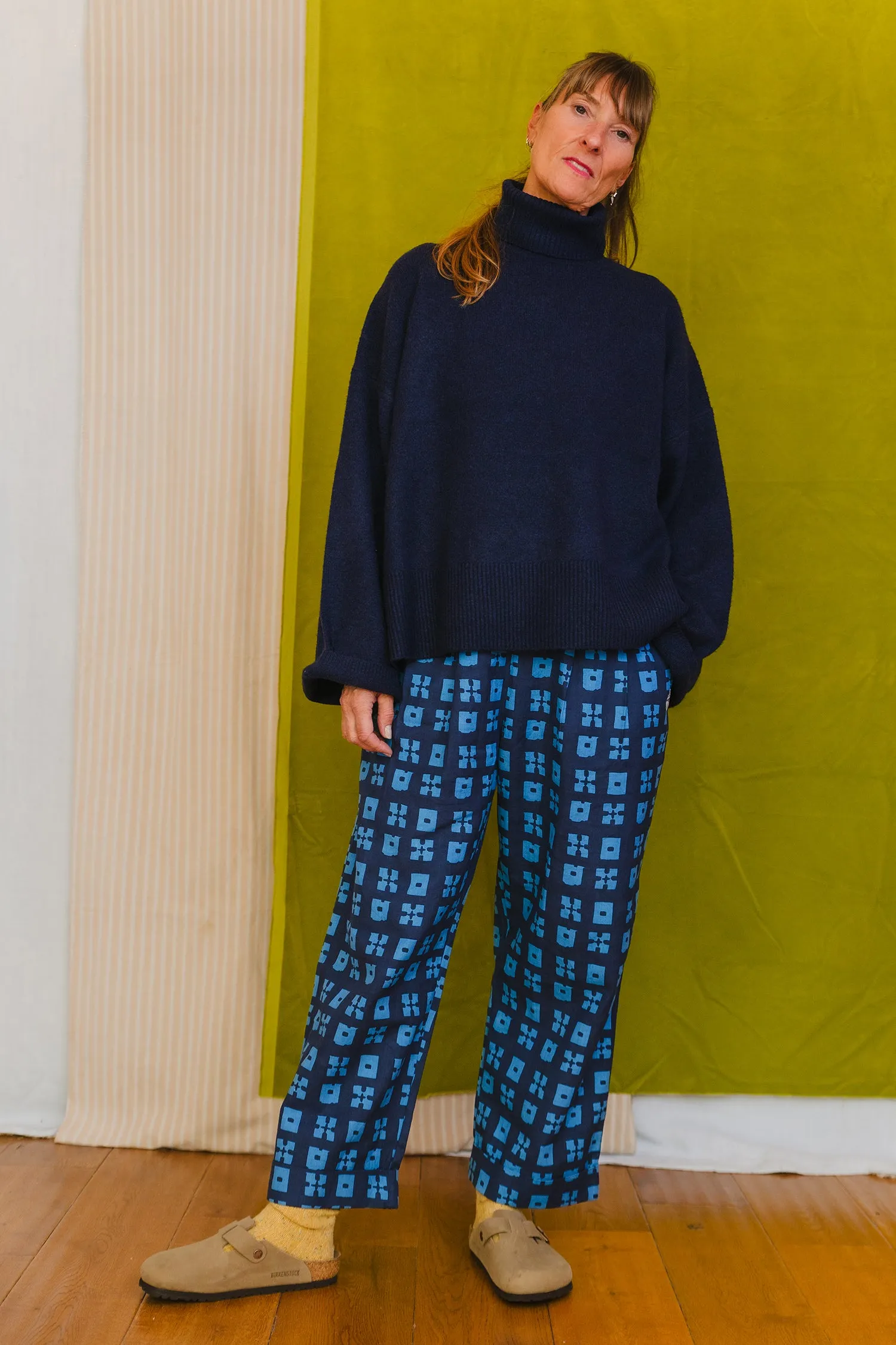Penny Pants in 'Indigo Chess Set' sold by Humphries & Begg product image thumbnail 2