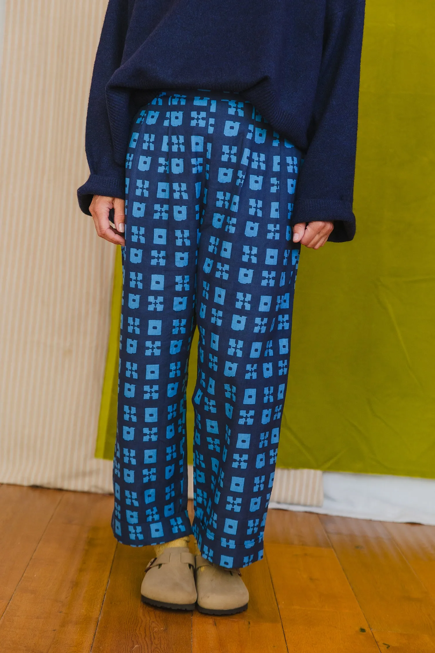 Penny Pants in 'Indigo Chess Set' sold by Humphries & Begg product image thumbnail 3