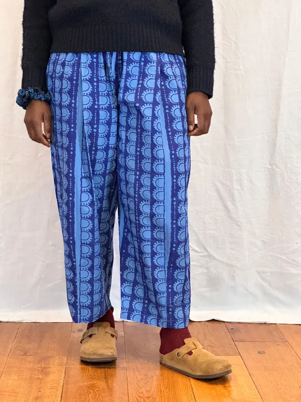 Anko Trousers in 'Blue Bead' made by Humphries & Begg