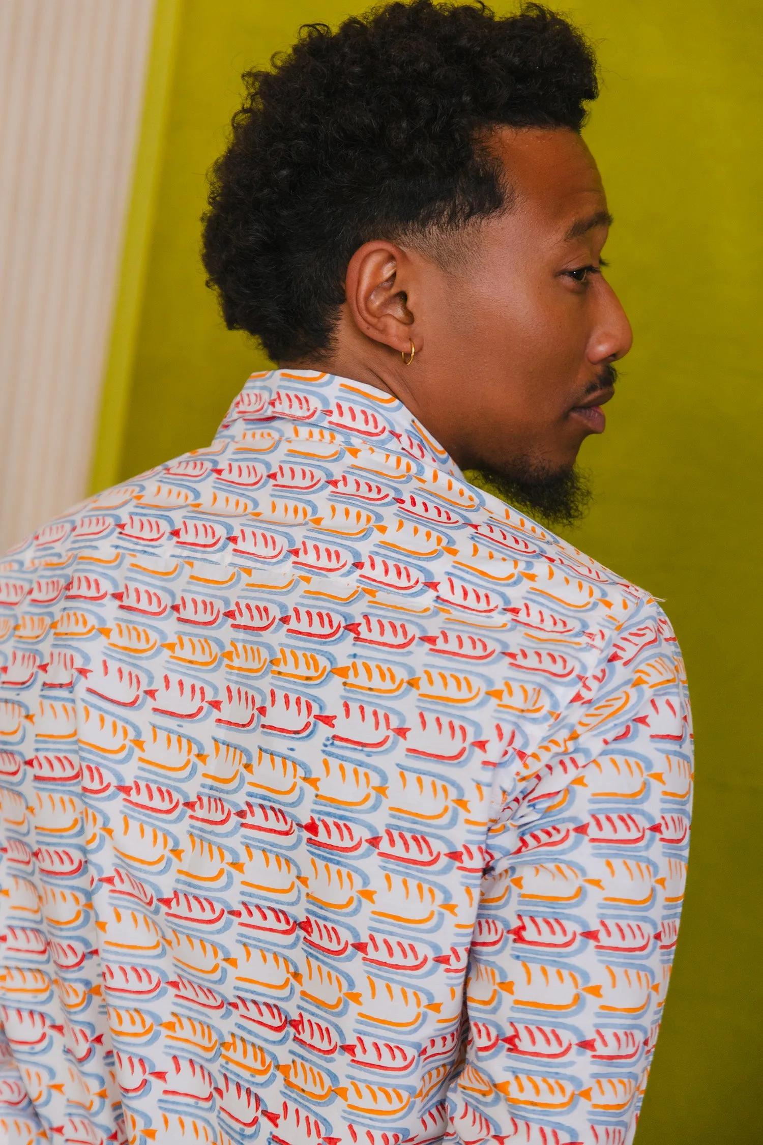 Robbie Shirt in 'Beaky on White' sold by Humphries & Begg product image thumbnail 2