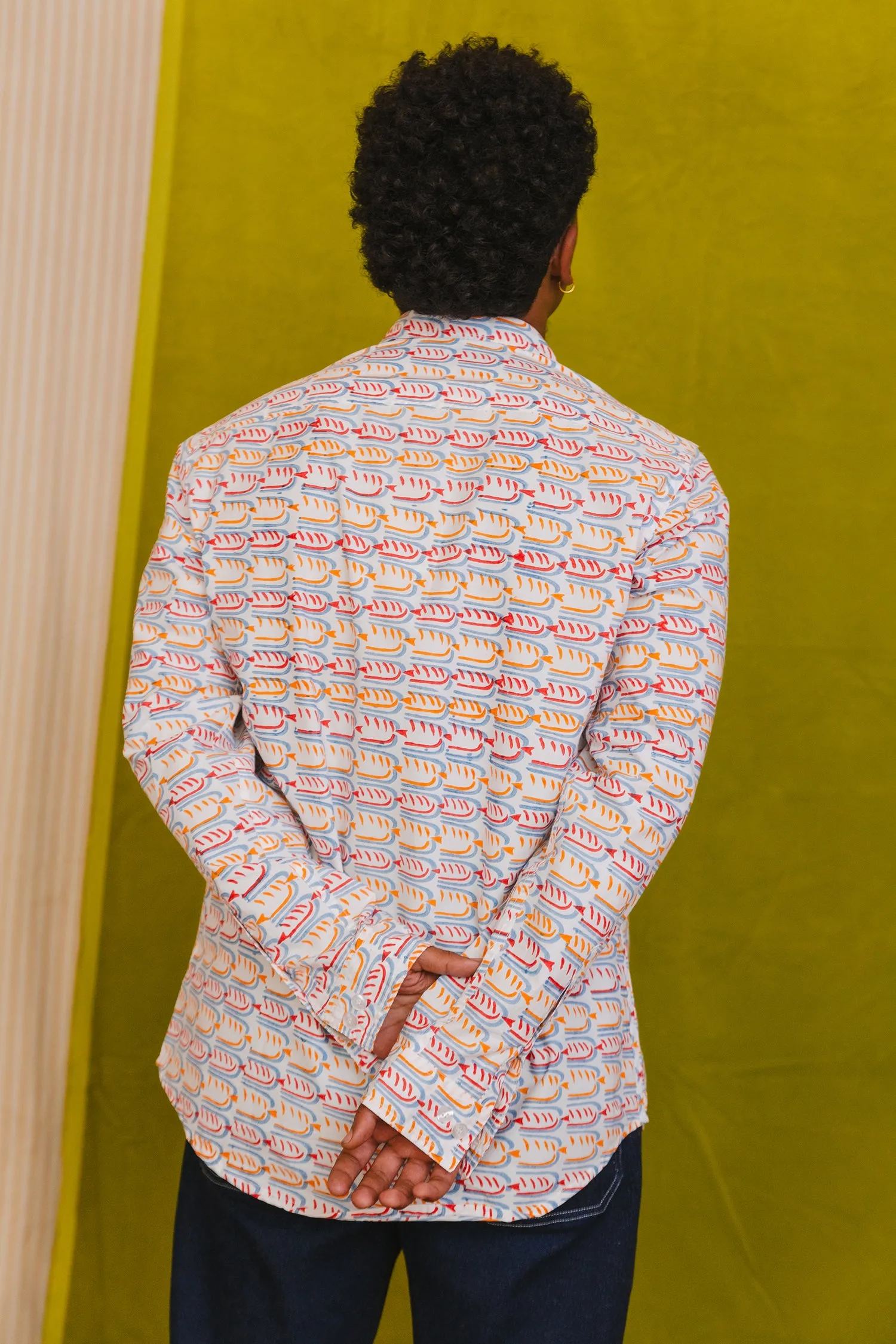 Robbie Shirt in 'Beaky on White' sold by Humphries & Begg product image thumbnail 4