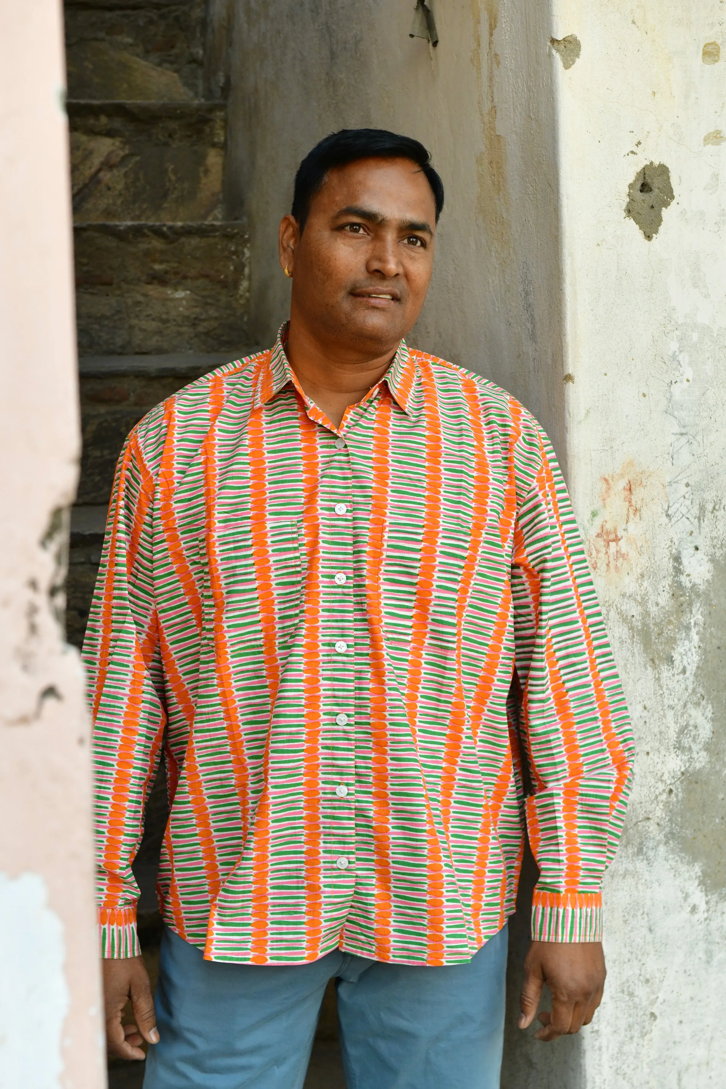 Kit Shirt in 'White Tulip' sold by Humphries & Begg