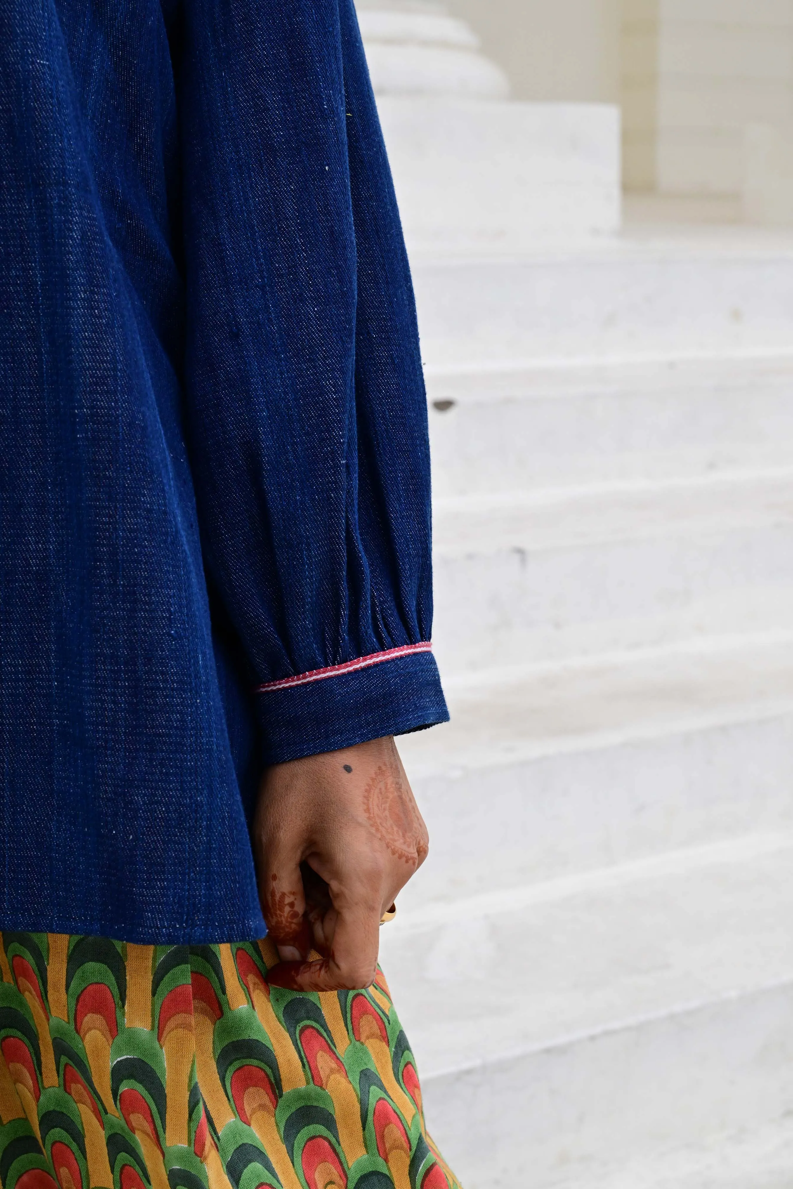 Pre-Order: Rita Smock in 'Indigo' sold by Humphries & Begg product image thumbnail 3