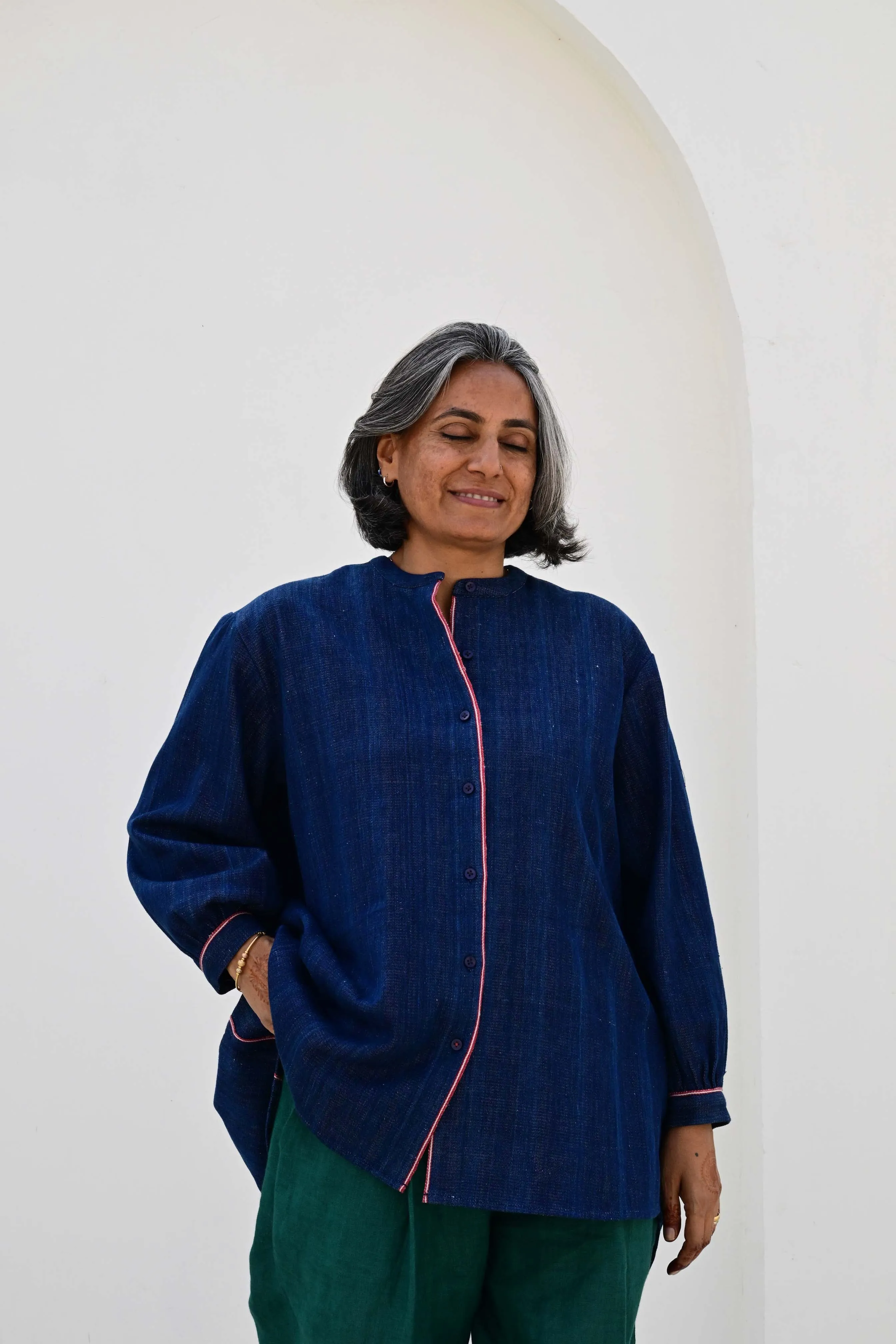 Pre-Order: Rita Smock in 'Indigo' sold by Humphries & Begg product image thumbnail 4