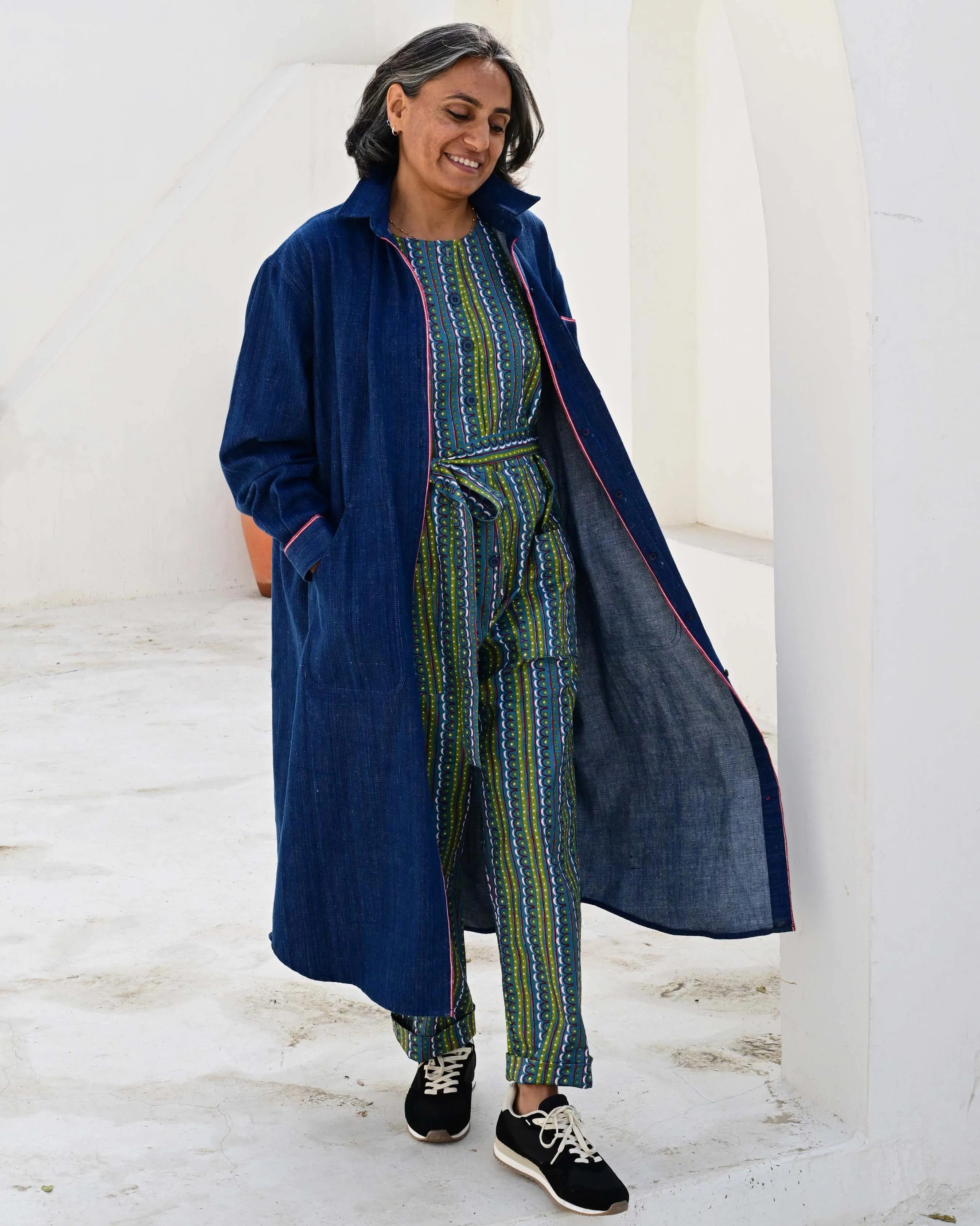 Pre-Order: Alice Overshirt in 'Indigo' sold by Humphries & Begg