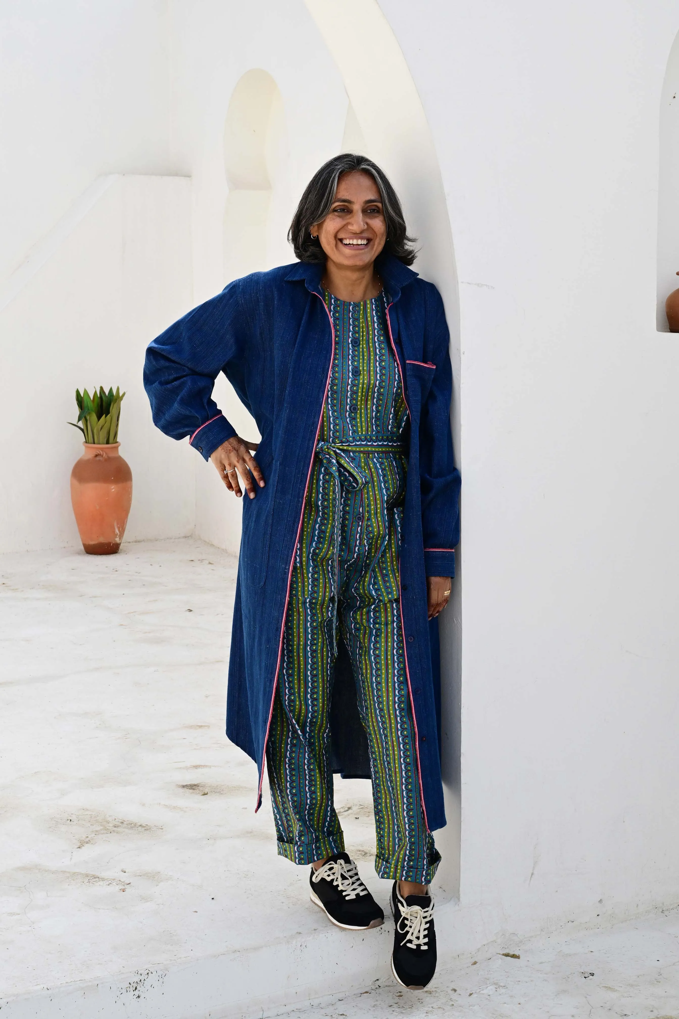 Pre-Order: Alice Overshirt in 'Indigo' sold by Humphries & Begg product image thumbnail 3