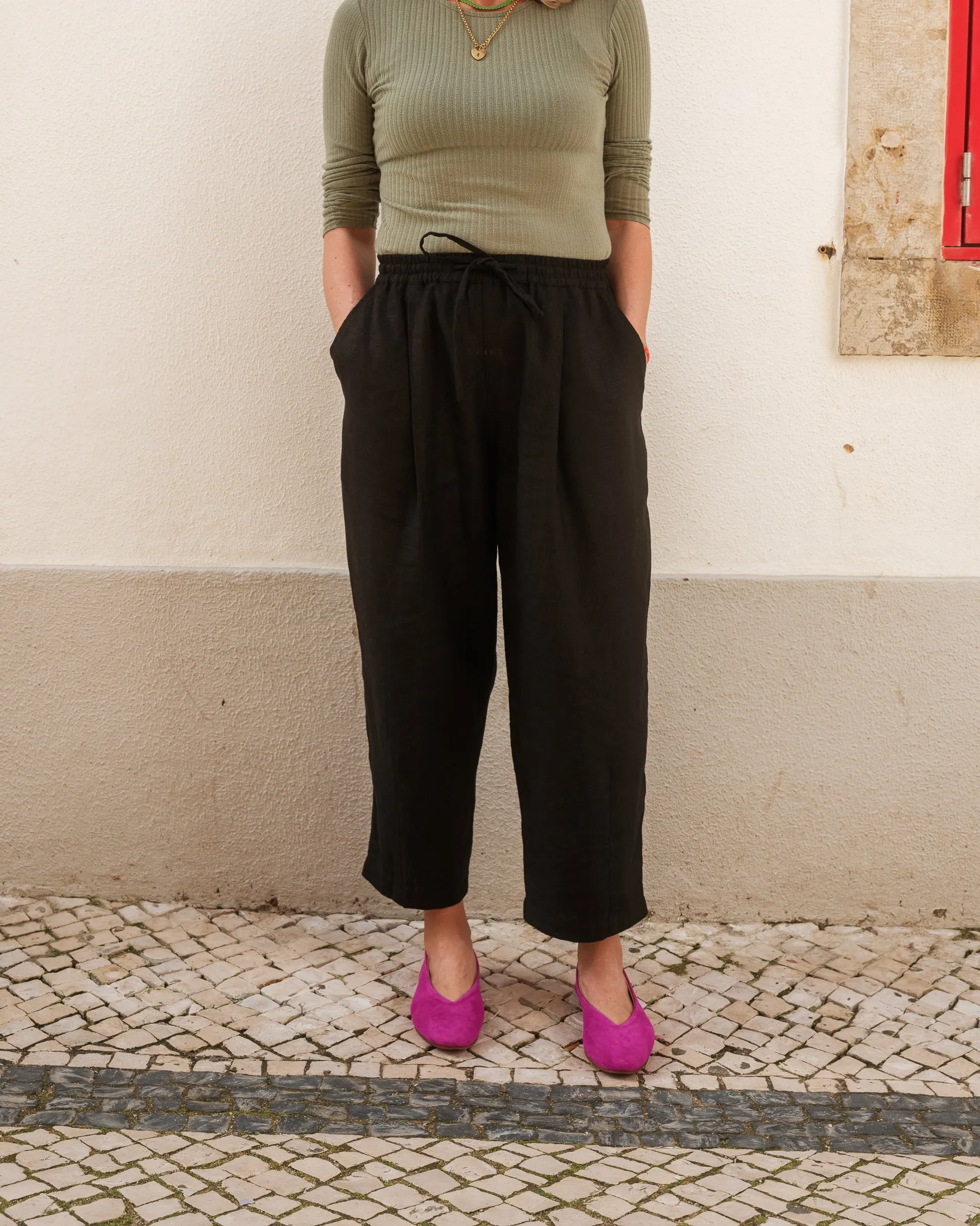 Pre-Order: Anko Trousers in 'Black' sold by Humphries & Begg