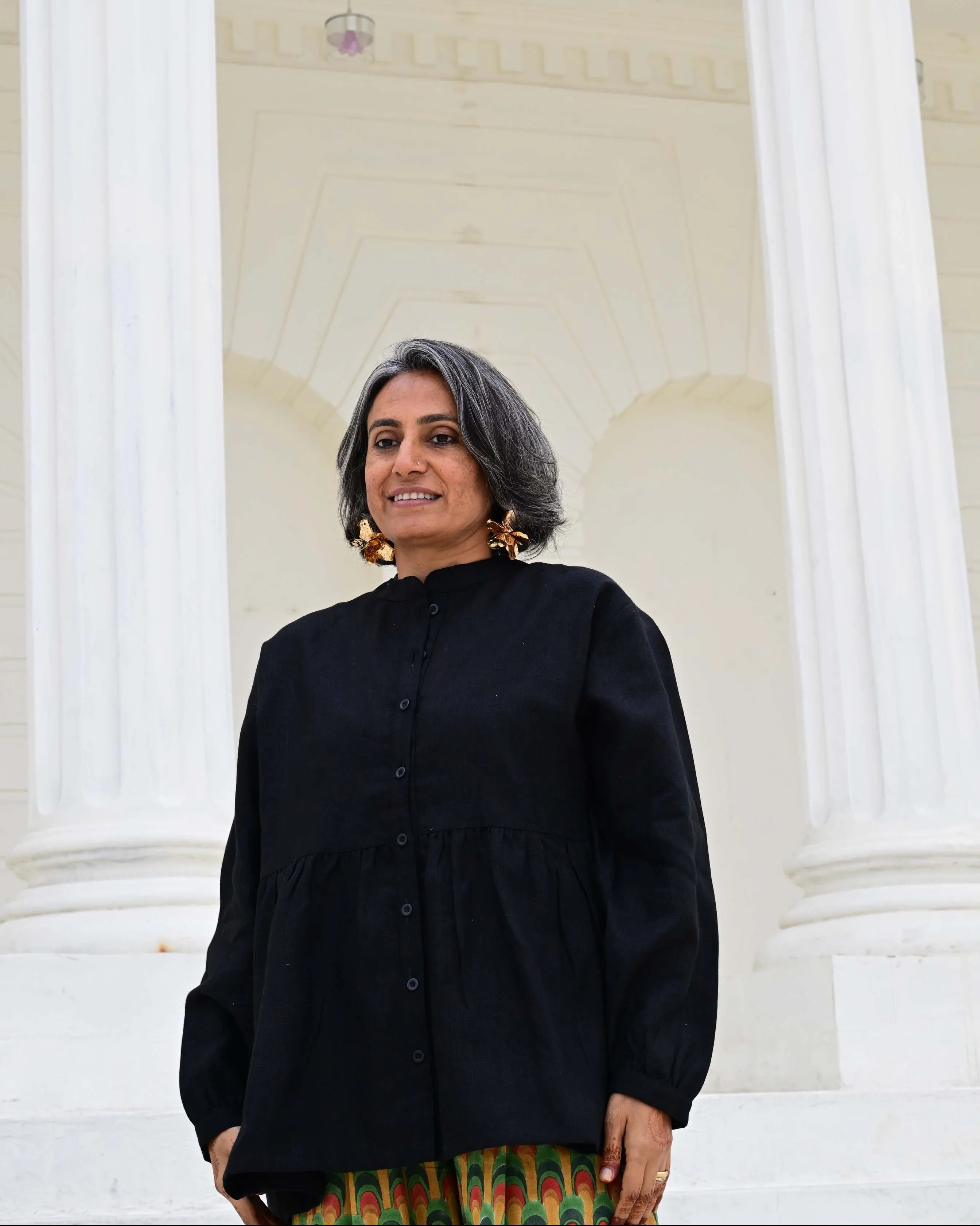 Pre-Order: Betty Blouse in 'Black' sold by Humphries & Begg