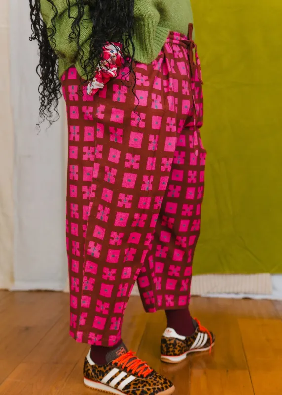 Anko Trousers in 'Plum Forest' made by Humphries & Begg