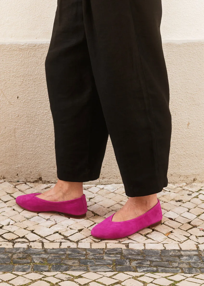 Fuchsia Suede Ballet Flat sold by Humphries & Begg product image thumbnail 4