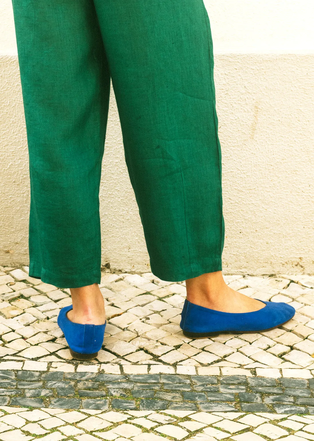 Yves Suede Blue Ballet Flat sold by Humphries & Begg product image thumbnail 2