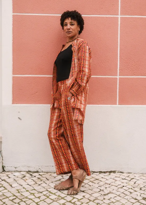 Wide Leg Penny Pants in 'Rainbow Stairs' made by Humphries & Begg