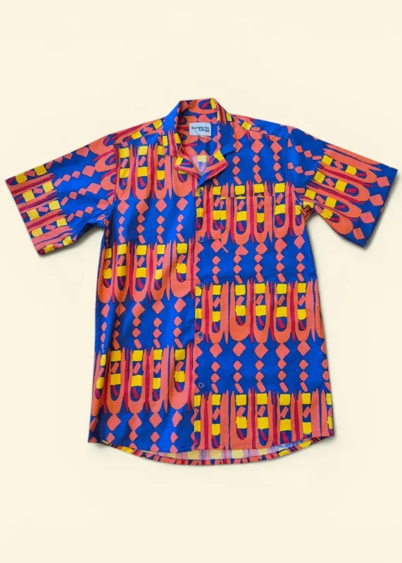 Hawaiian Shirt in 'Waterfall' made by Humphries & Begg