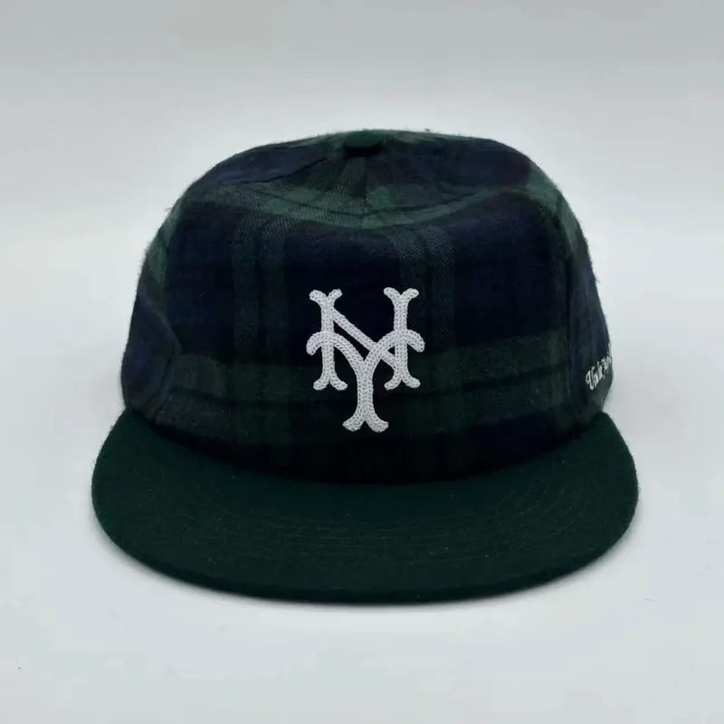 New York Mets Plaid cap (Green Brim) made by Uncle Jay‘s Vintage