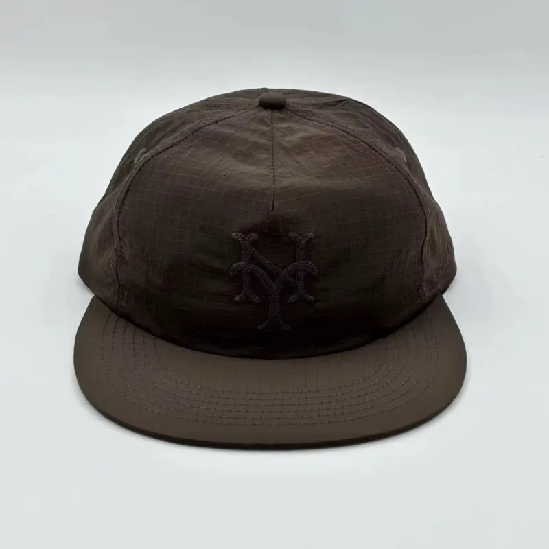 New York Mets Ripstop Nylon Cap (Brown) made by Uncle Jay‘s Vintage